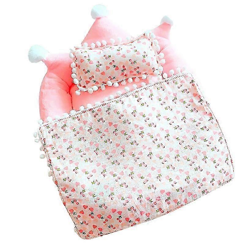 Doll Bedding Set Realistic Washable Plush Bedding Set Play Toy for Gift KAESI