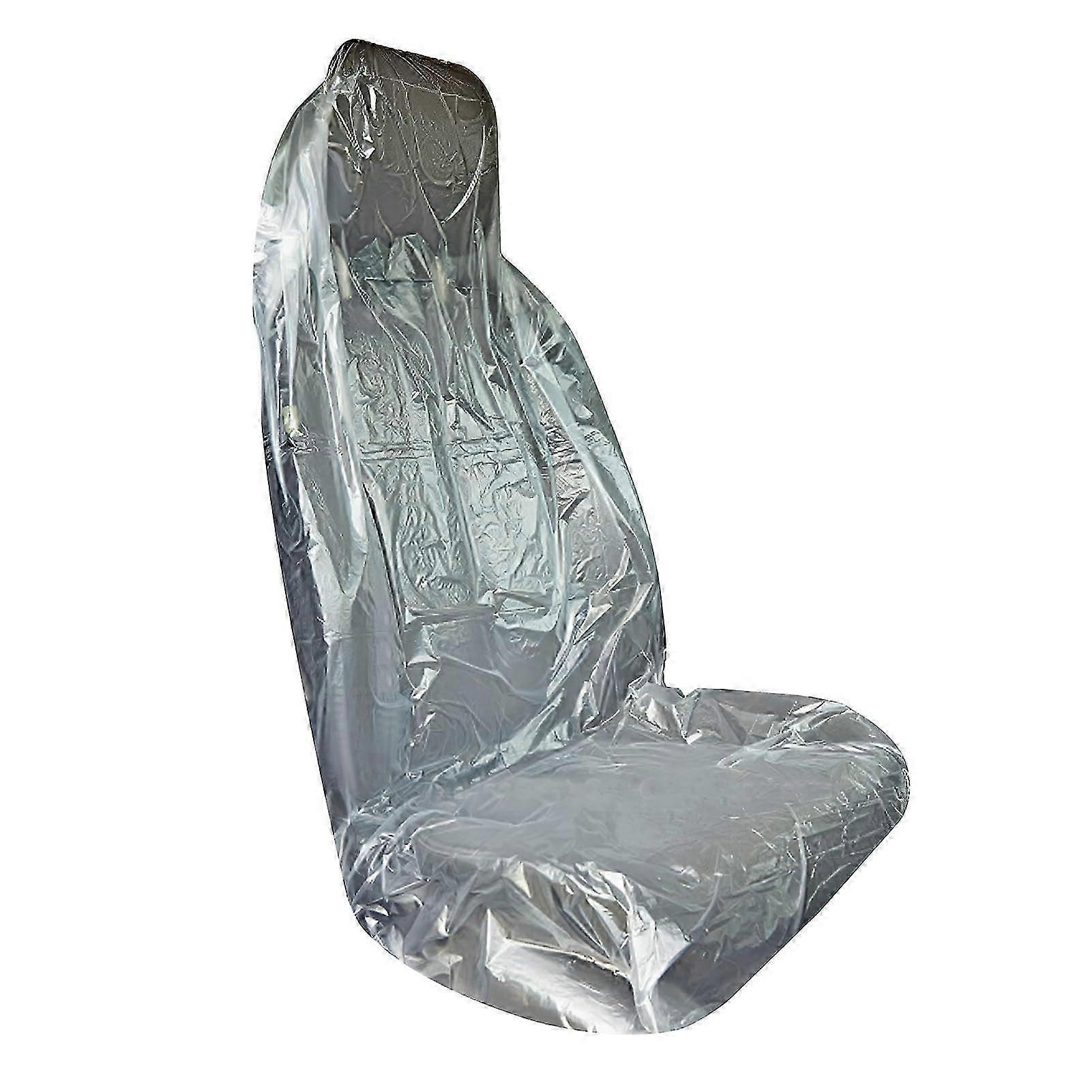 100 PCS車のプラスチックシートカバー、車のための使い捨て椅子カバー、140x80cm