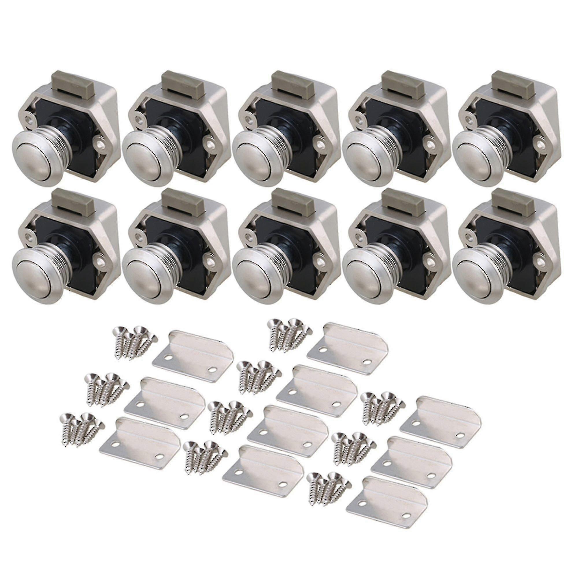 10pcs Push Button Cabinet Latch For Rv Camper Motorhome Caravan Doors