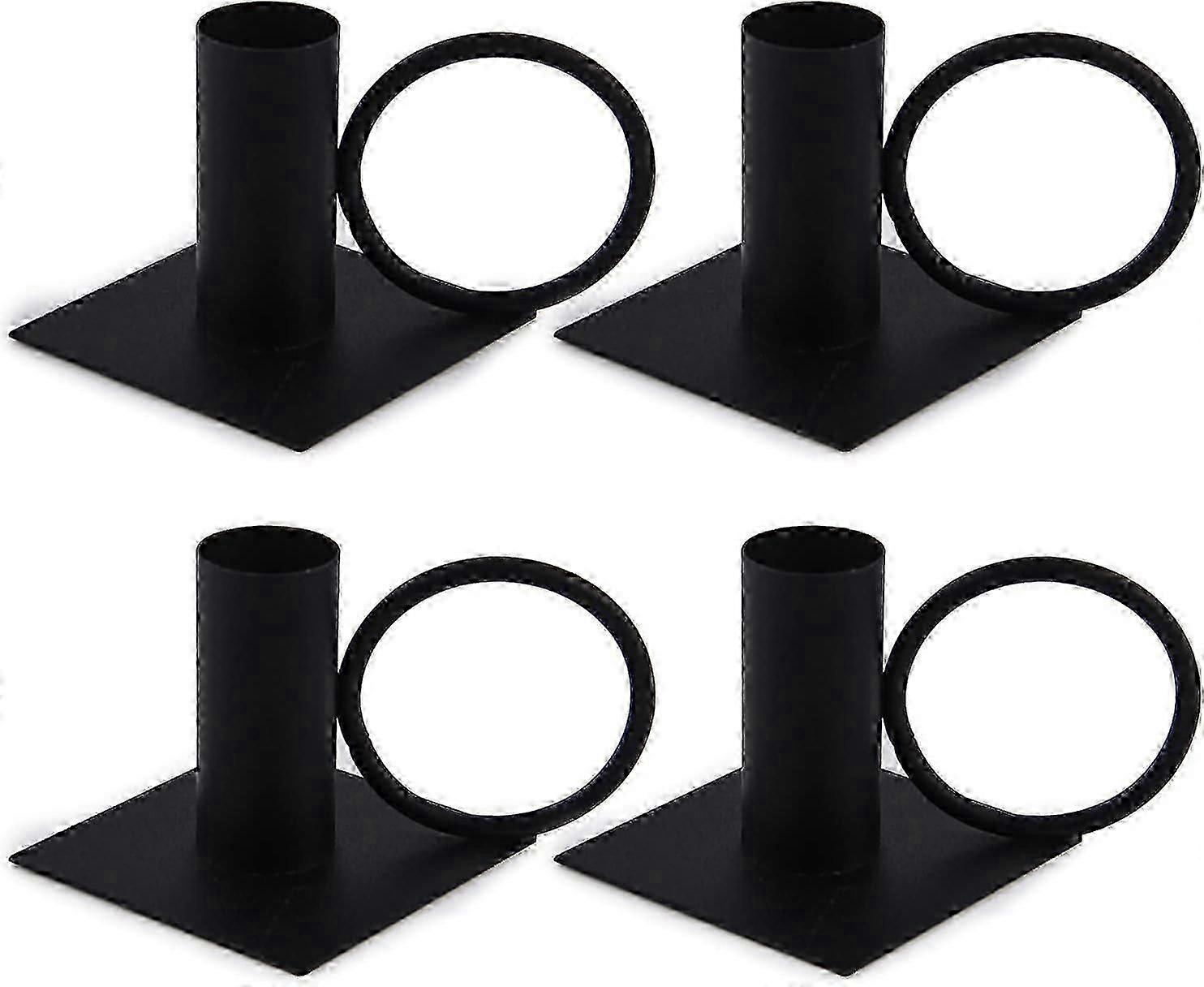 4PCS retro black cone candlestick