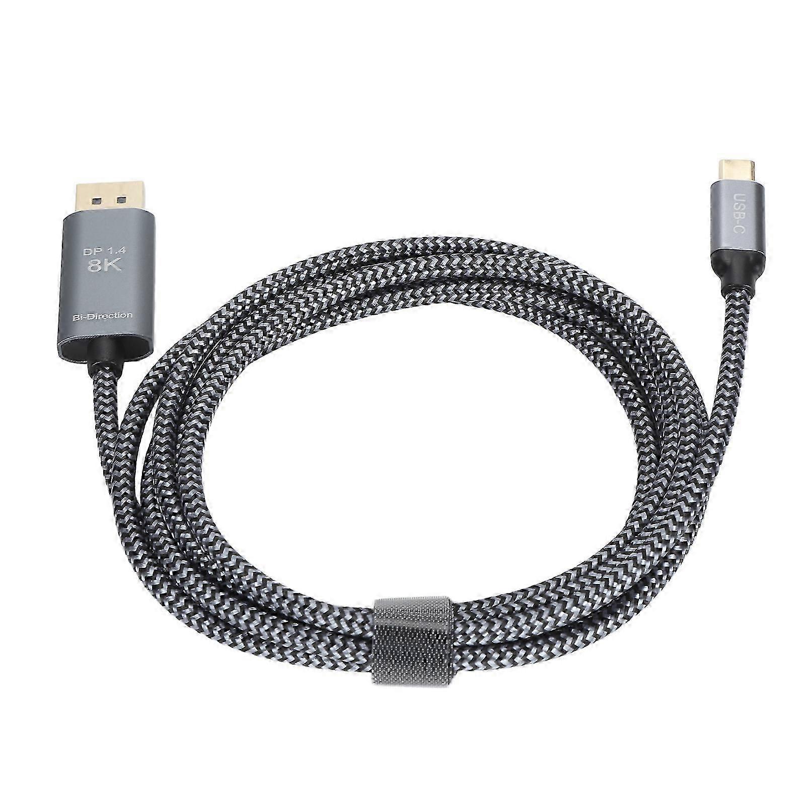 Exquisite USB C to Displayport Cable Professional Plug and Play Supports 8K 60HZ Bidirectional Transmission TYPE C to Displayport Adapter 6.6ft