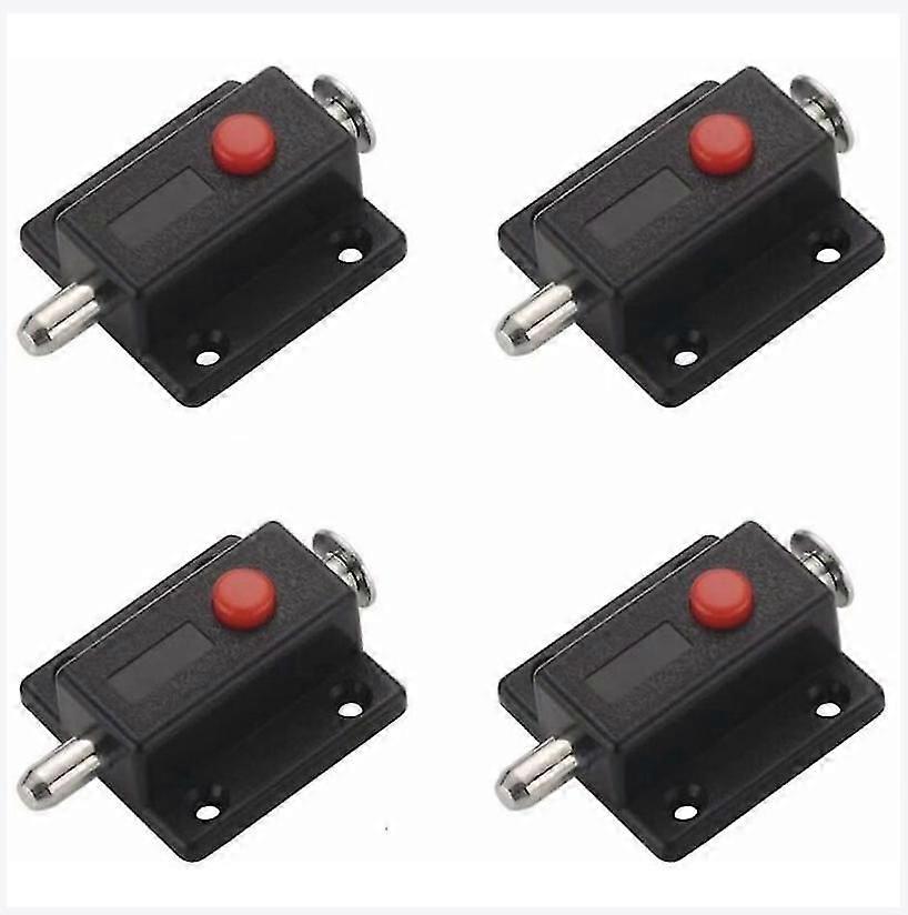 Latch , 4pcs 3.7cm Automatic Spring Button Security Slide Latch for Cabinet
