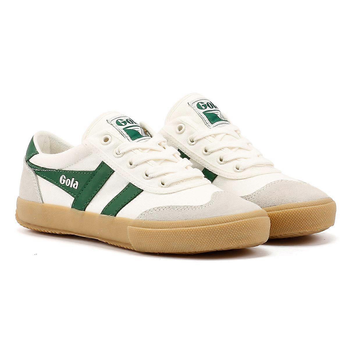 Gola Badminton Women's White/Green Trainers