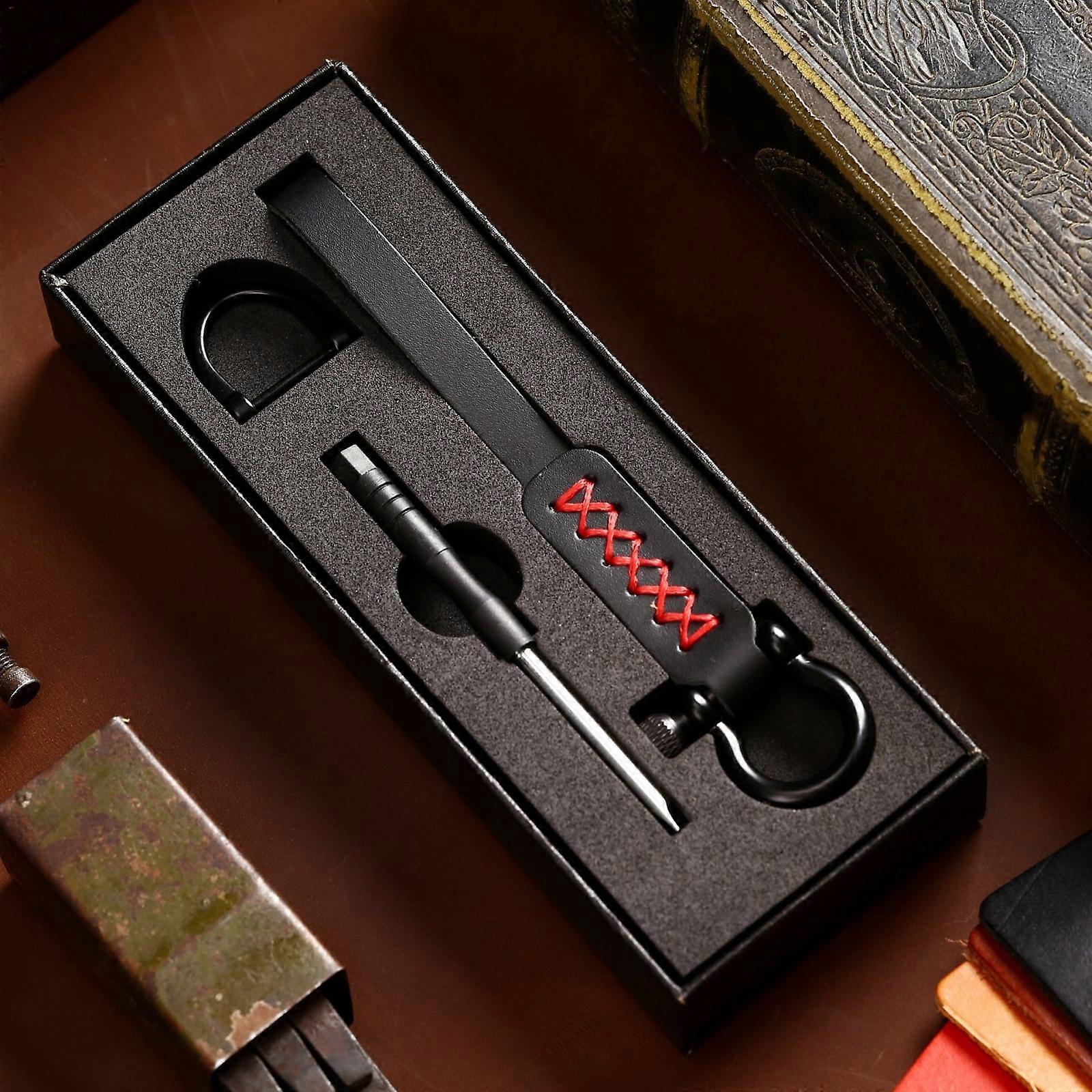 A001 Bil Nyckelring Läder Lång Nyckelrep