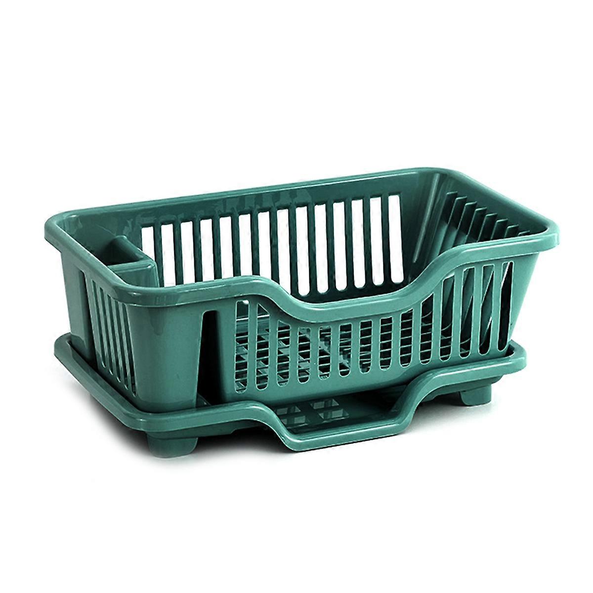 Dish Drying Rack-Dish Rack with Auto-Drain Organizer A