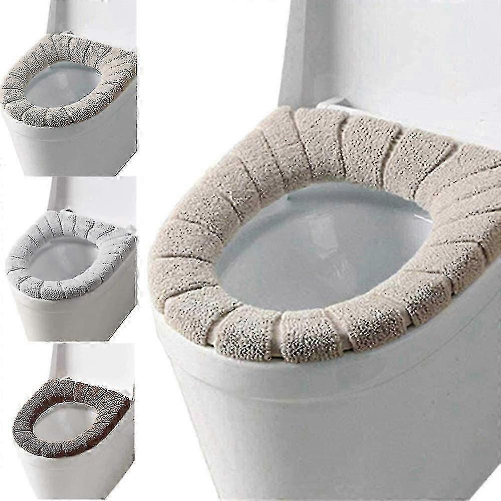 3Pcs WC Sitzbezug Warm Soft Waschbare Matte Closestool Matte Sitzkasten WC Deckel Abdeckung