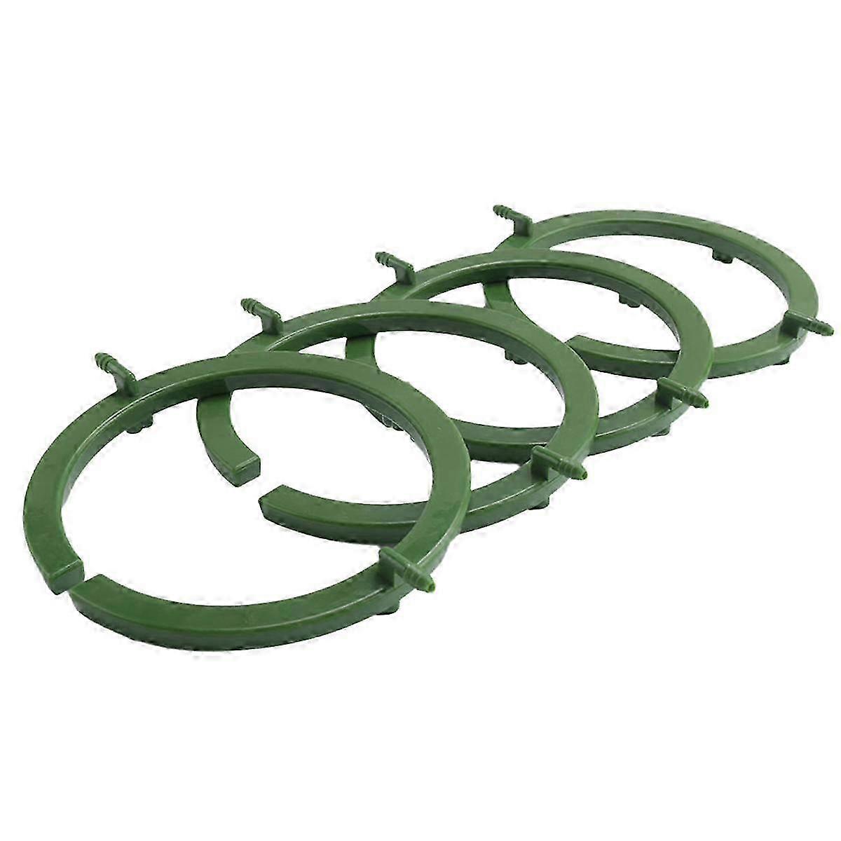 4 Set Water Ring 5In W 3 Leg Support Drip Emitter Drip Ring with Built in 1/8 in Barbed Inlet Fitting 3 Removable Stakes