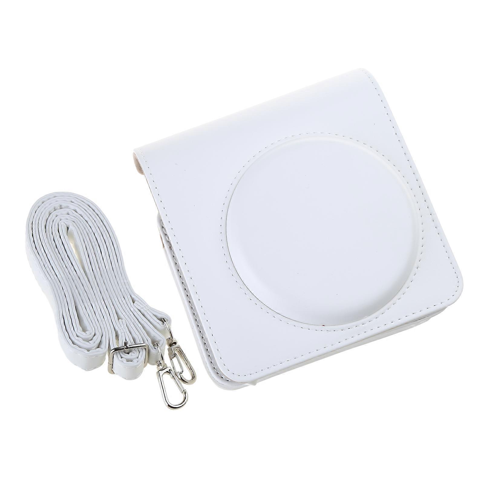 Protective Camera Cases for Instax Square SQ1 Instant Camera, PU Leather Bag Pouch with Removable Adjustable Strap White