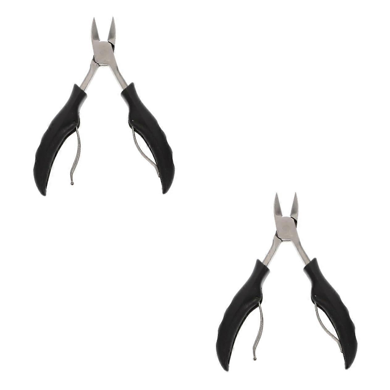 Eagle Beak Nail Pliers 2 Pcs Set - Double Spring Pedicure Tool for Precision Nail Clipping and Trimming at Home or Salon