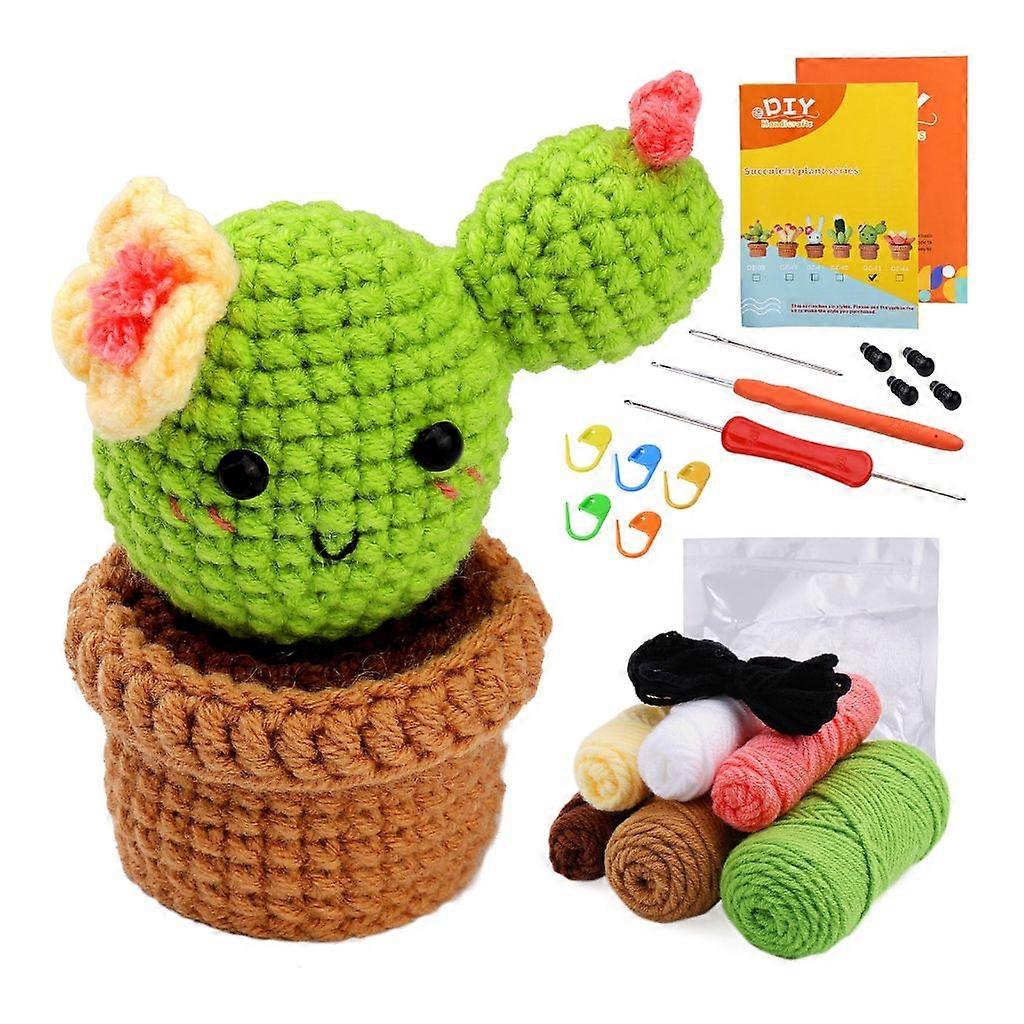 DIY Crochet Kits with Crochet Hook, Yarns, Needle, Instructions,