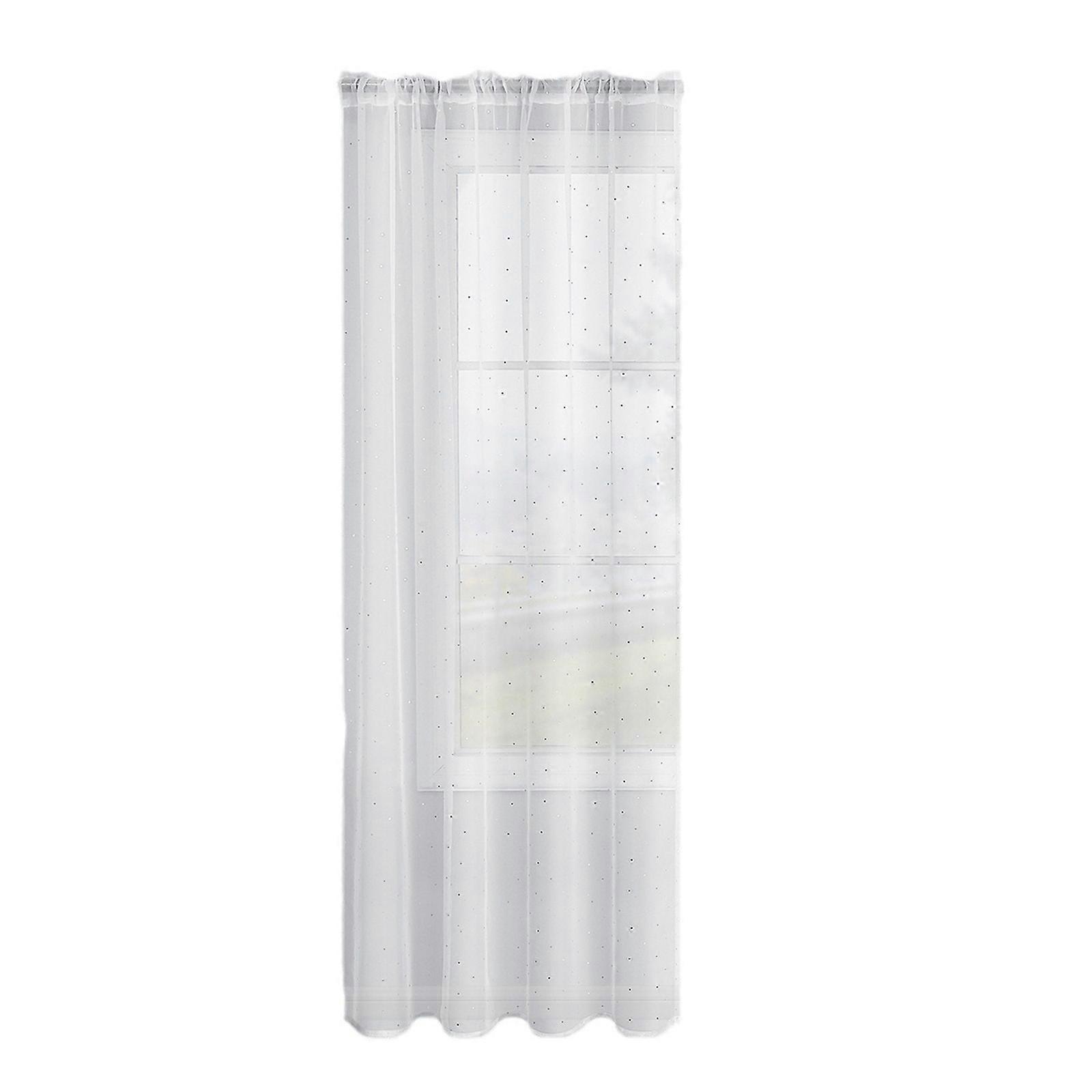2Pcs Semi Transparent Window Curtains Light Filtering Drape for Bedroom and Living Room  132x213cm
