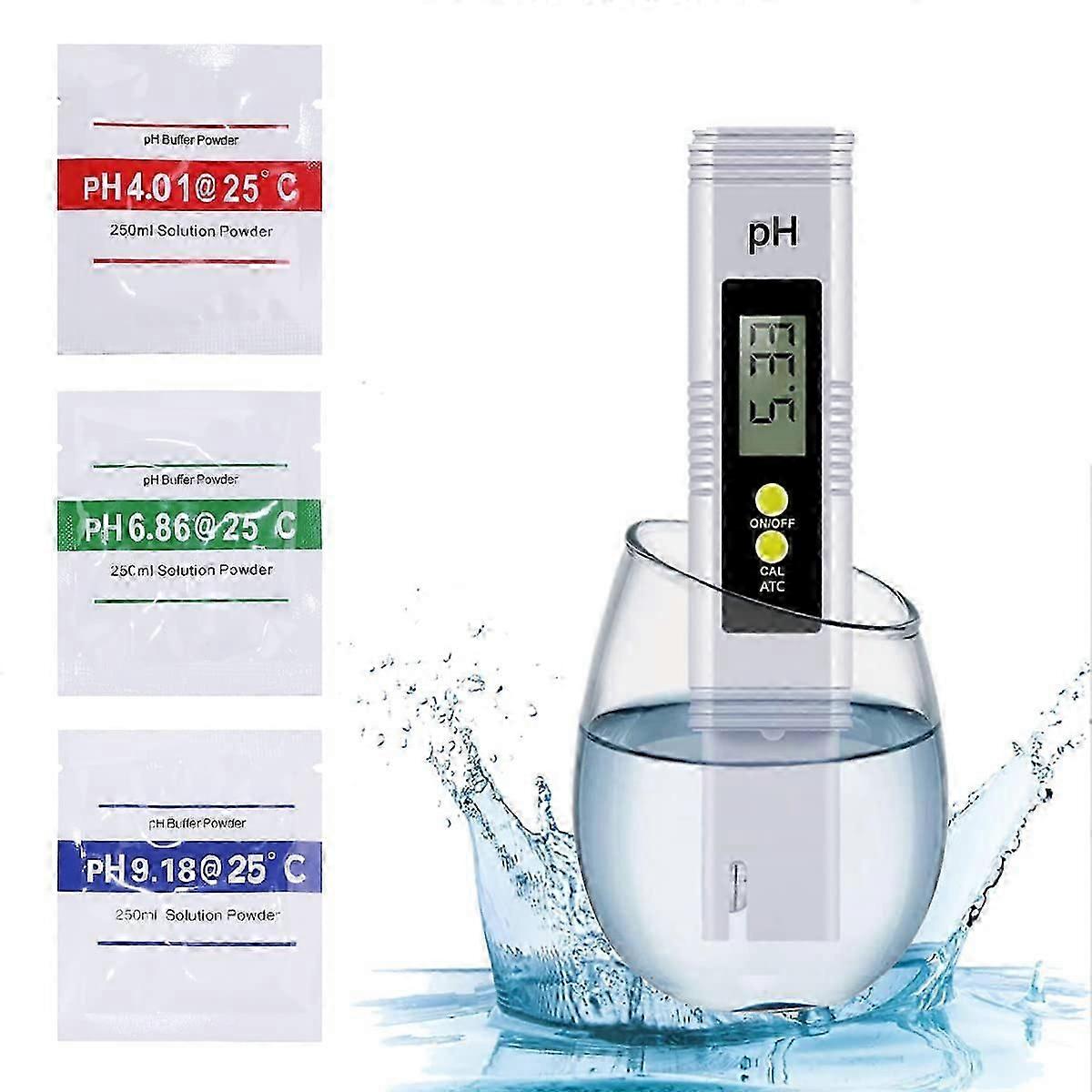 PH Meter, Pool pH Value Meter Digital PH Tester Water Quality Tester with LCD, Pocket Format with 0-14 pH Measuring Range