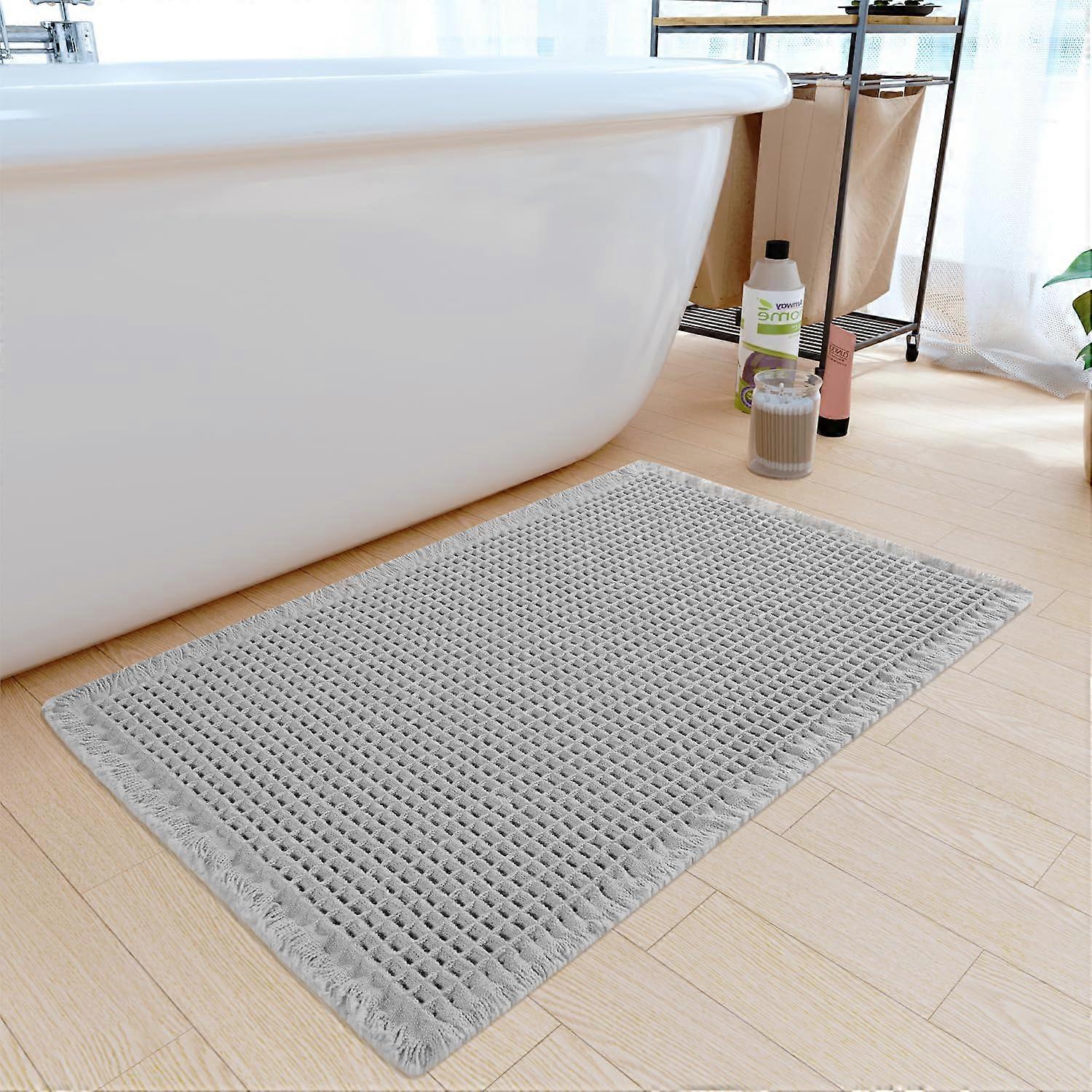 Super Absorbent Ultra Soft Bath Mat for Bathroom Floor Mats with Tassels 24' x 36'