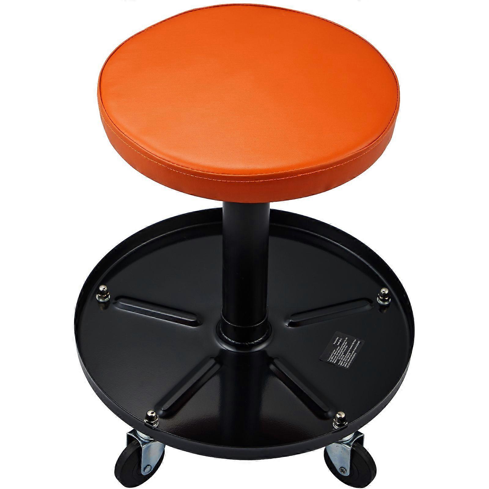 Mechanic Stool, 250 LBS Rolling Pneumatic Creeper Garage/Shop Seat, Adjustable Height 22 in-28 in Padded Rolling Workshop Stool
