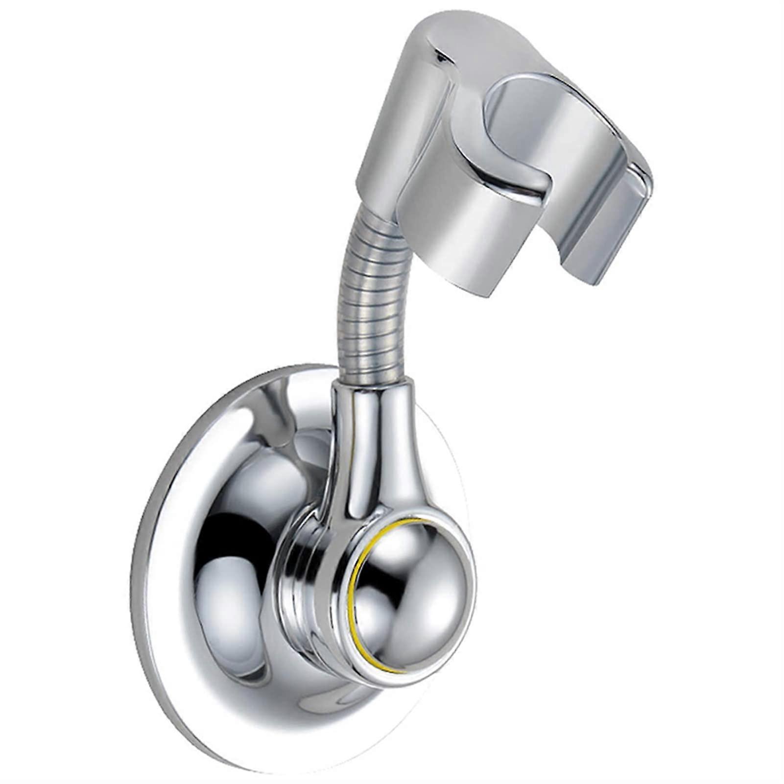 Shower Head Holder Suction Cup Bracket Adjustable Height Multi-Directional Removable Wall Mount for Handheld Showers