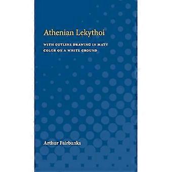 Athenian White Lekythoi: mit Umrisszeichnung in matter Farbe auf weißem Grund