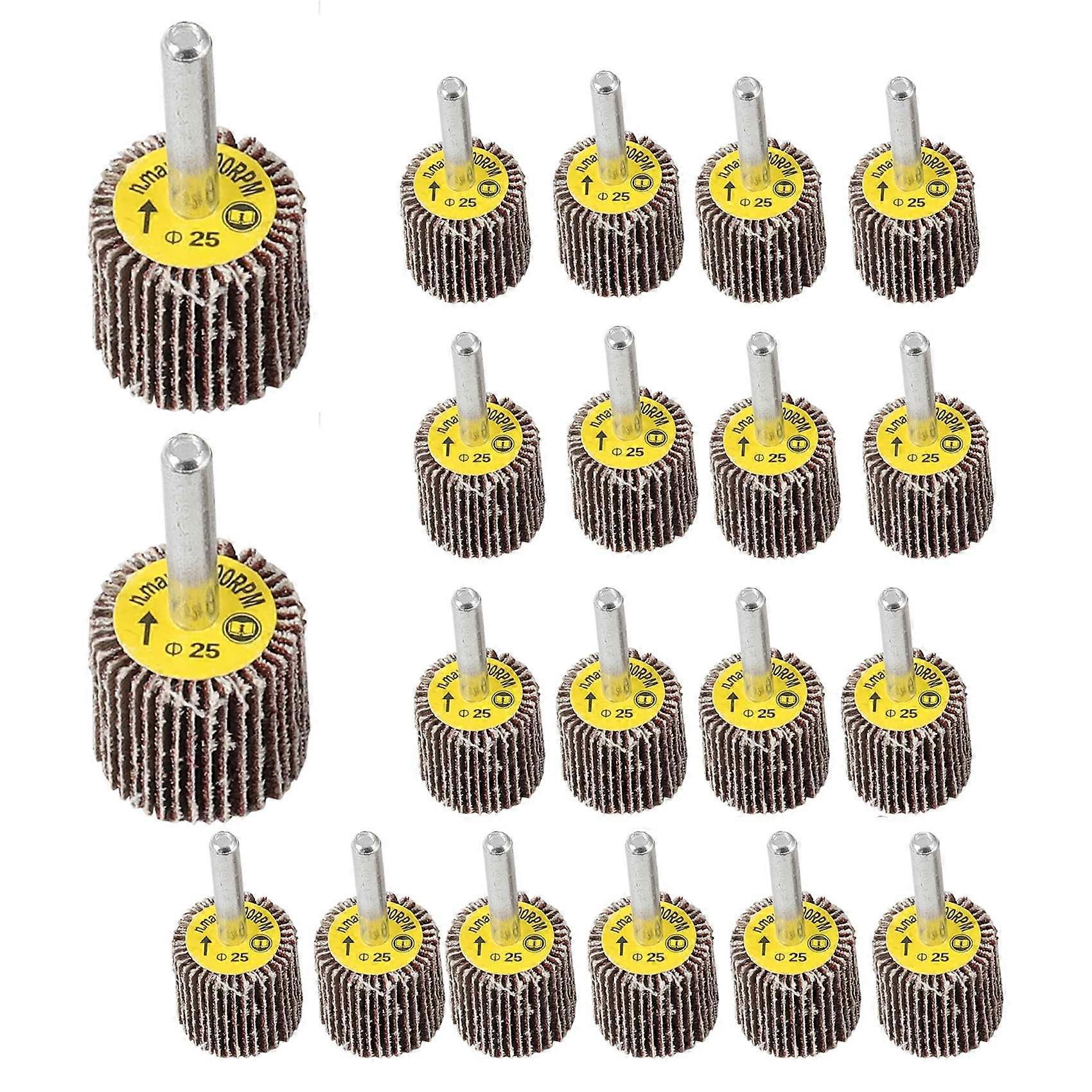 20 Pack Mounted Flap Wheel 80 Grit Aluminum Oxide Sanding Flap Wheels