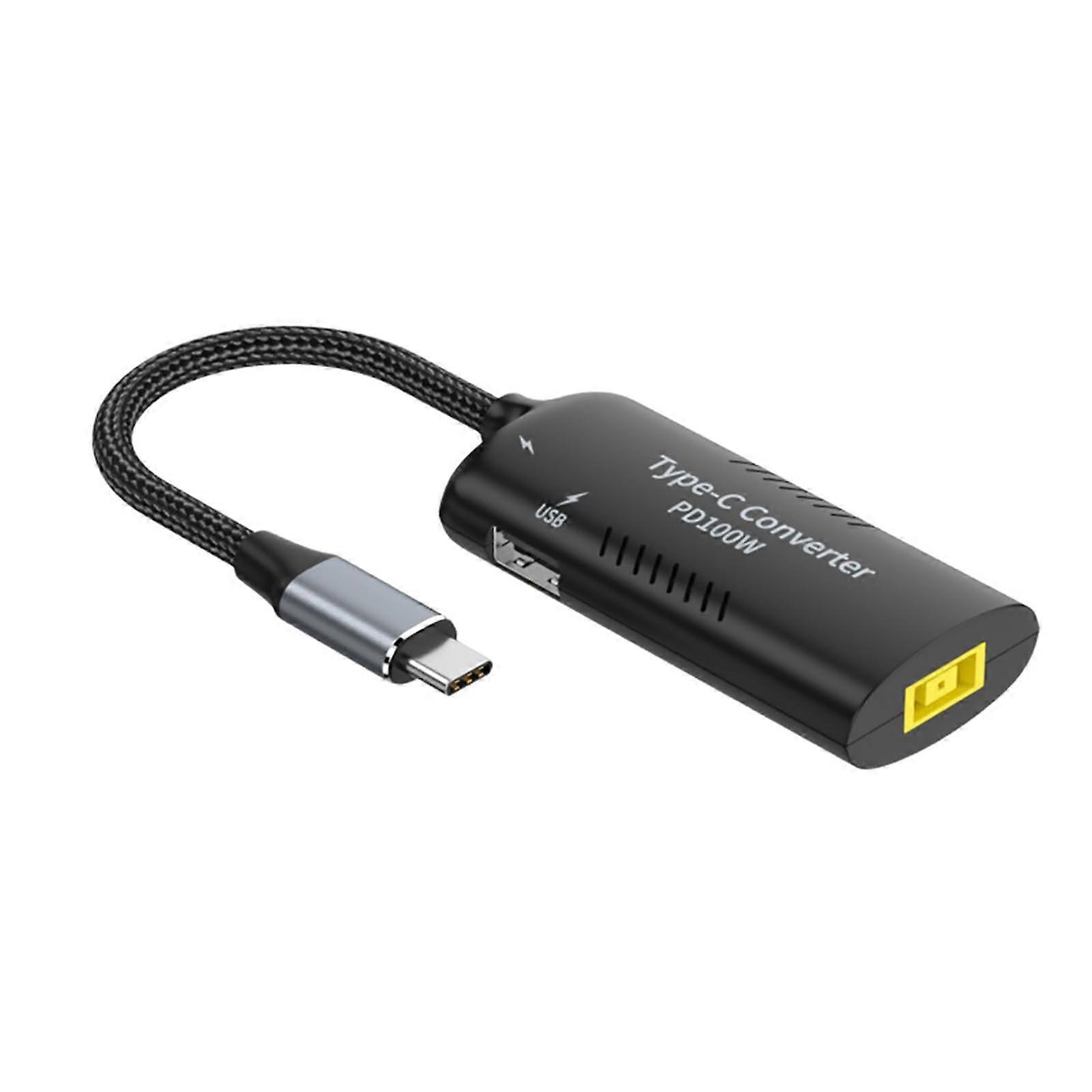 Portable DC to USB-C Adapter, 100W 20V DC Female to USB-C Male Charger Converter for Laptop and Tablet Compatibility