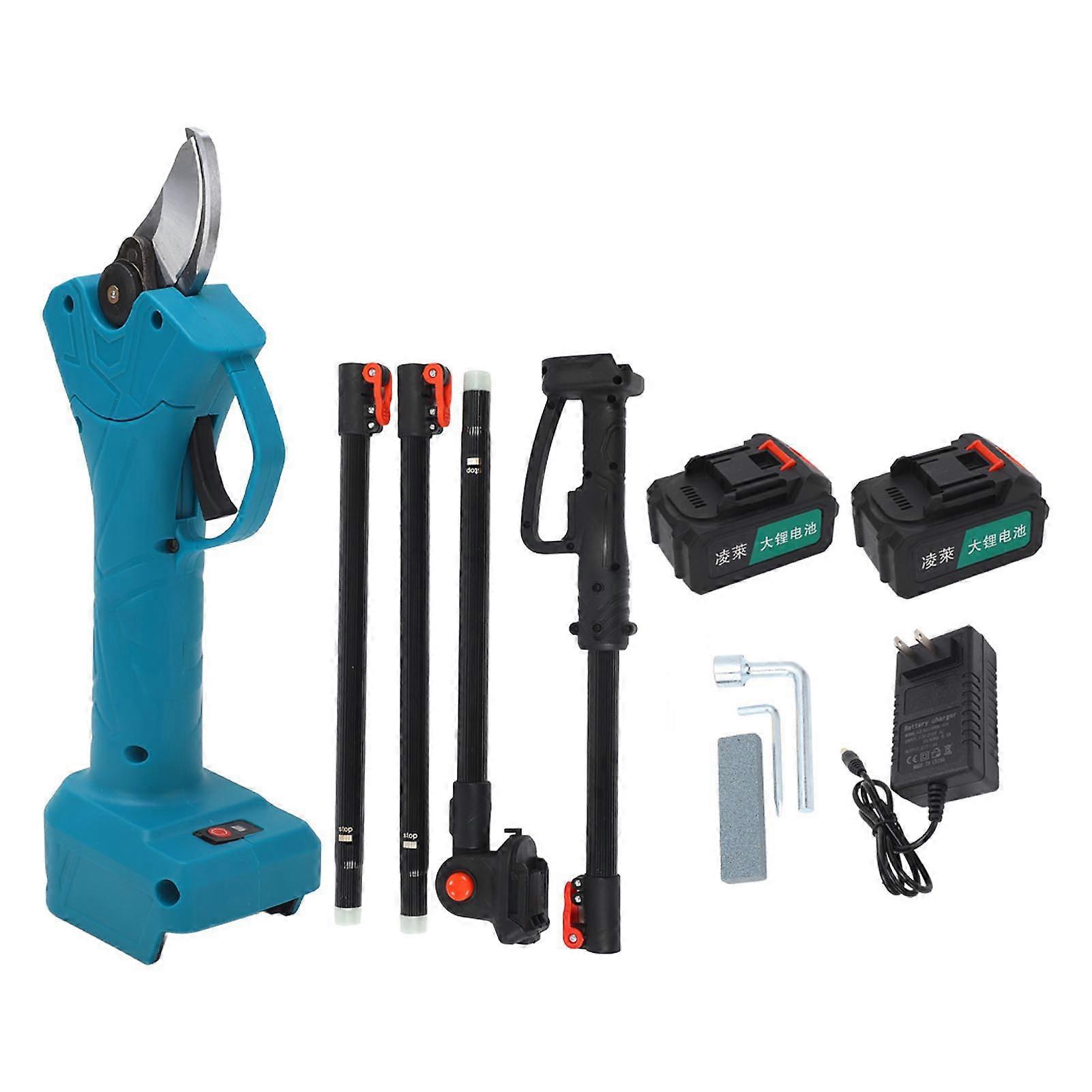 Electric with Extension Pole Rechargeable Battery Powered Professional Cordless Pruning Shears 110‑