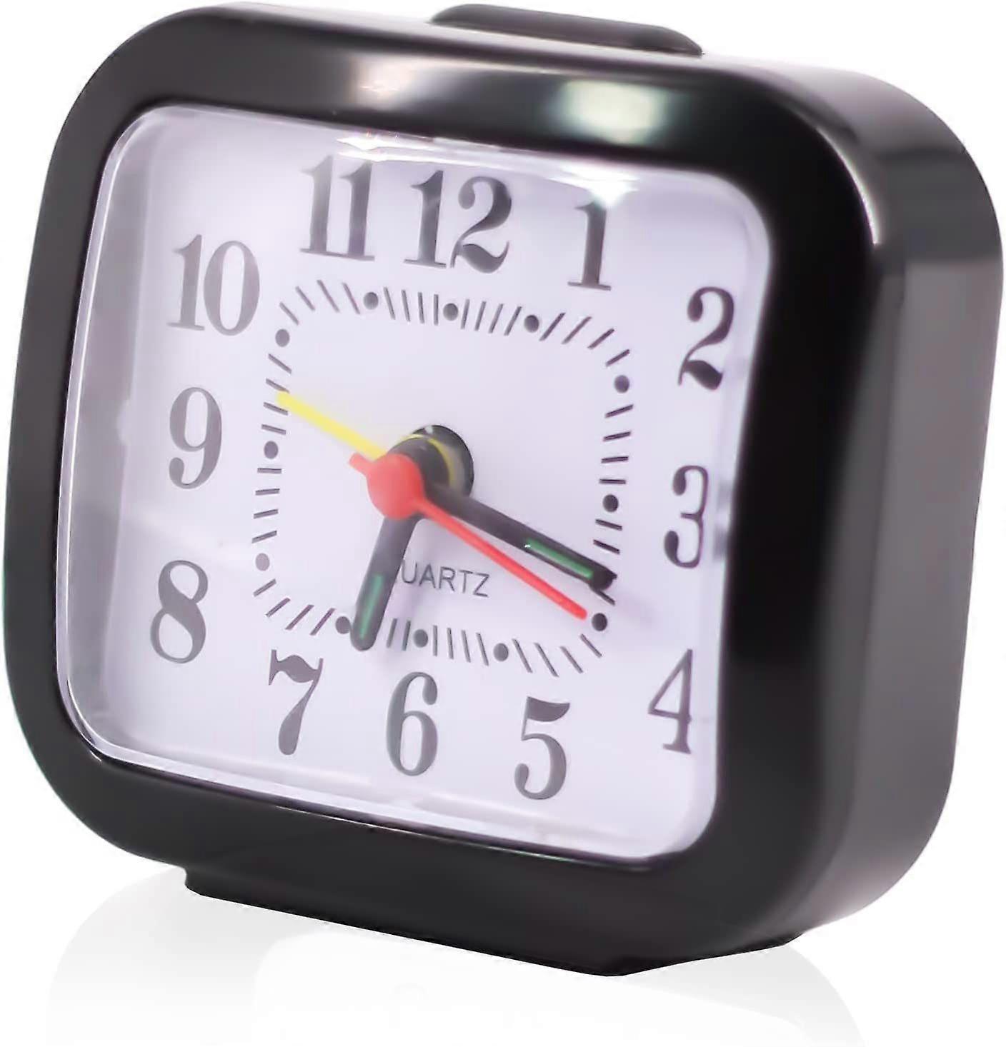 Easy Read Alarm Clock, Luminous hands, Battery Powered Table Clock, Large Display, Quiet Mechanism,Quartz Technology