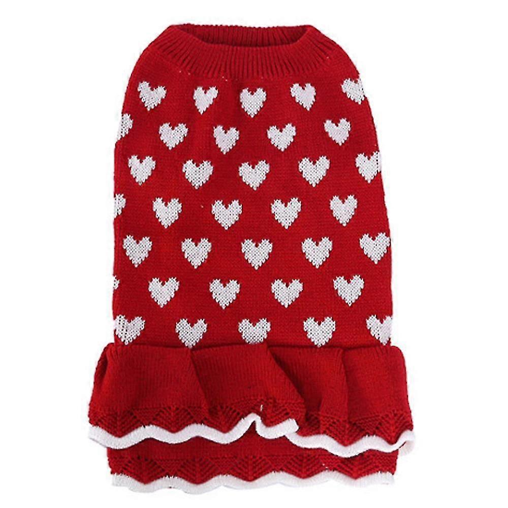 Chien Coeur Pull Robe Pull Chien Chaud