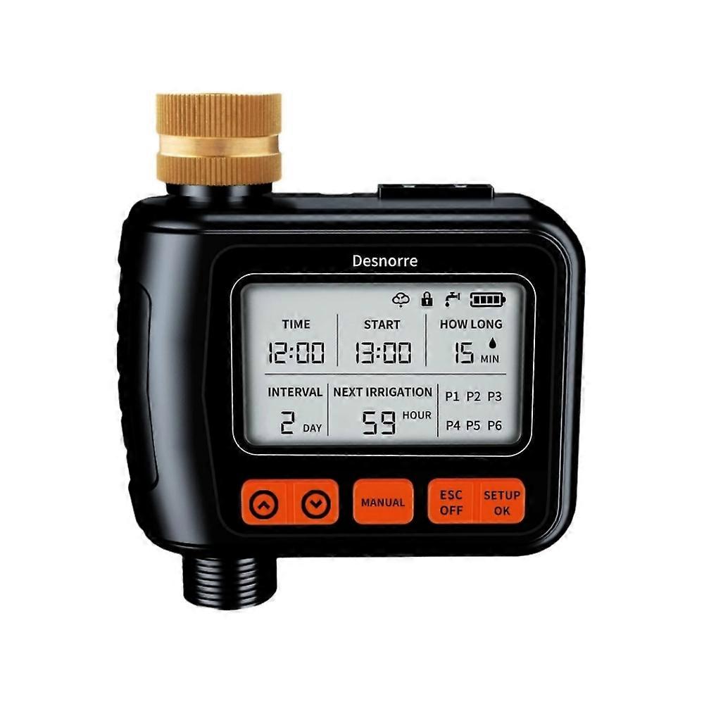 Programmable Water Hose Timer, Rainproof Irrigation Controller with Rain Sensor