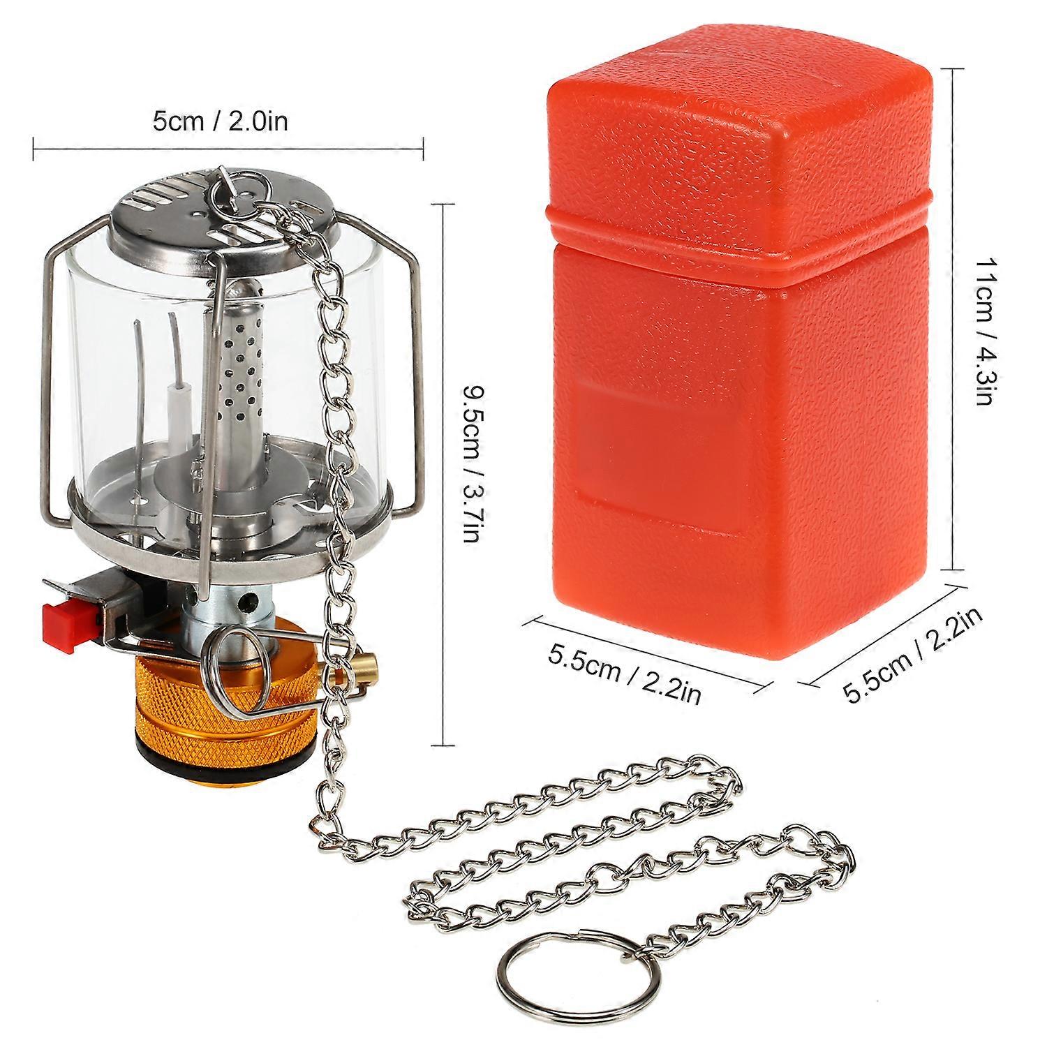 Outdoor Portable Camping Gas Lantern Piezo Ignition Mini Gas Tent Lamp Light with 3 Mantles and Adapter