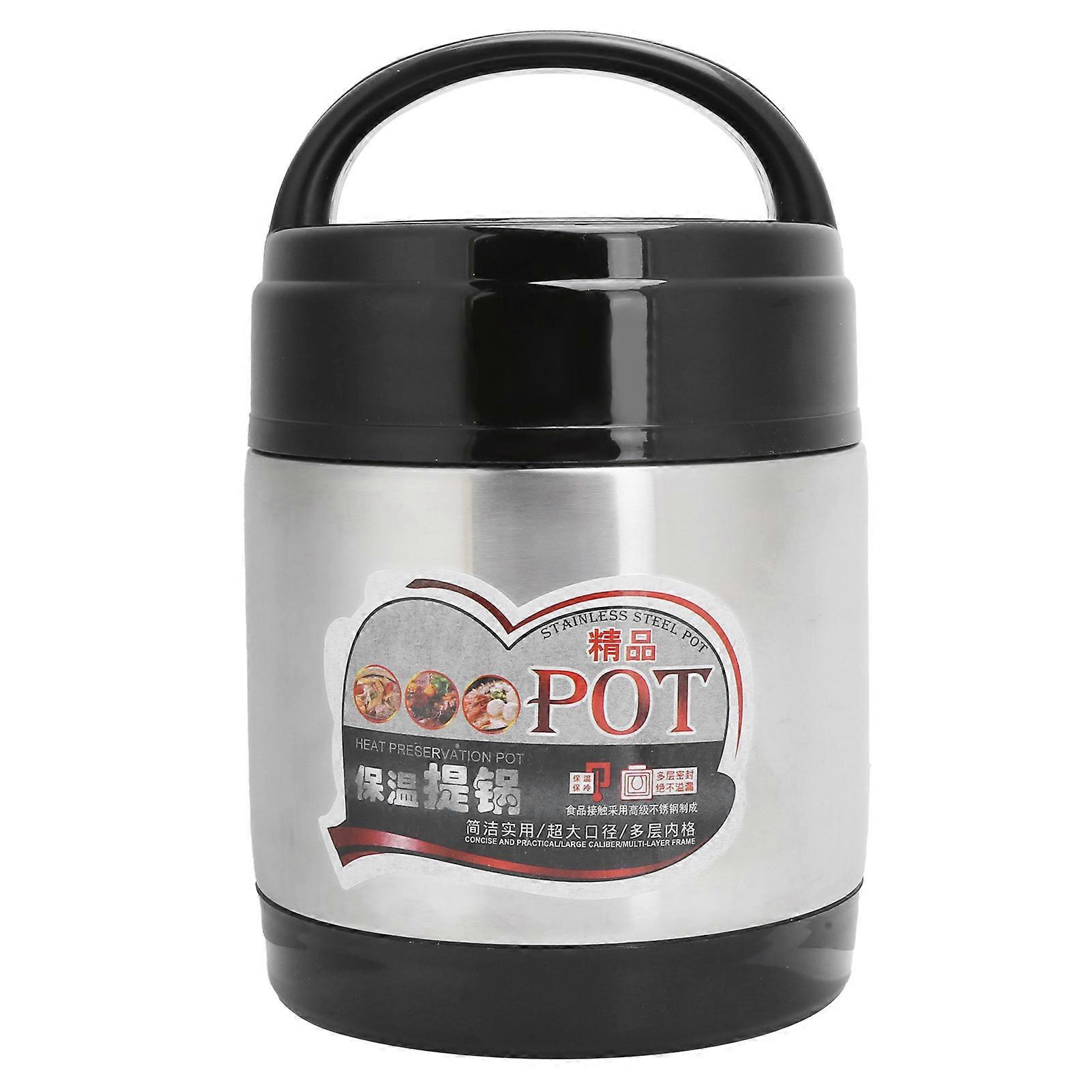 1400ml 3‑Tier Insulated Lunch Box Stainless Steel Food Container with Lid for Student Adults