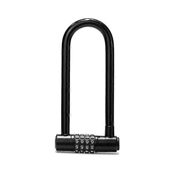 4-Digit Code Bike Lock - 18 cm with Long Shackle - Waterproof Bike Lock with Resettable Code - Scooter Lock