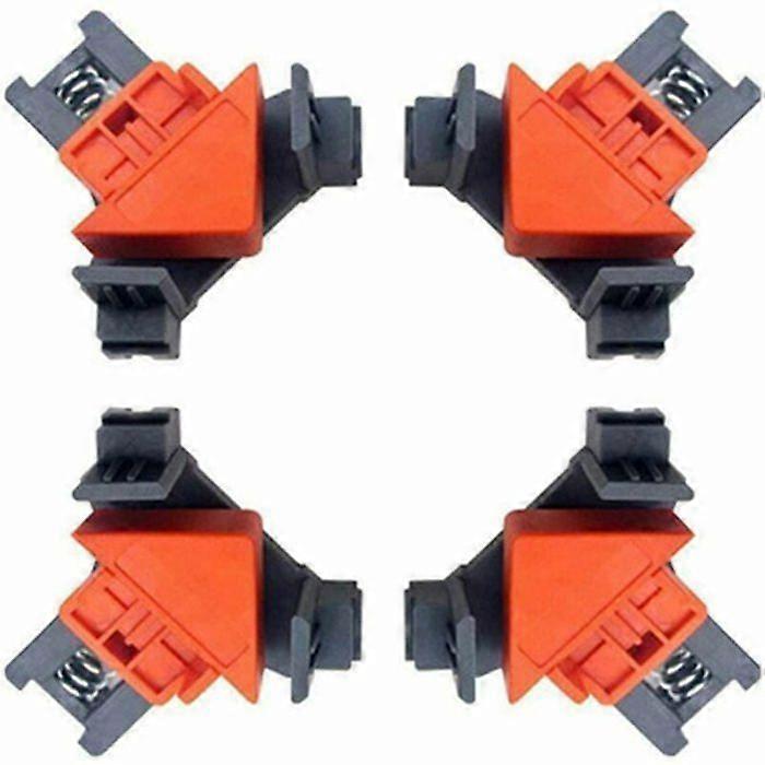 4Pcs Woodworking Right Angle Clamps, 90 Degree Carpentry Right Angle Clamp Clip Quick Fixing Frame Clamp