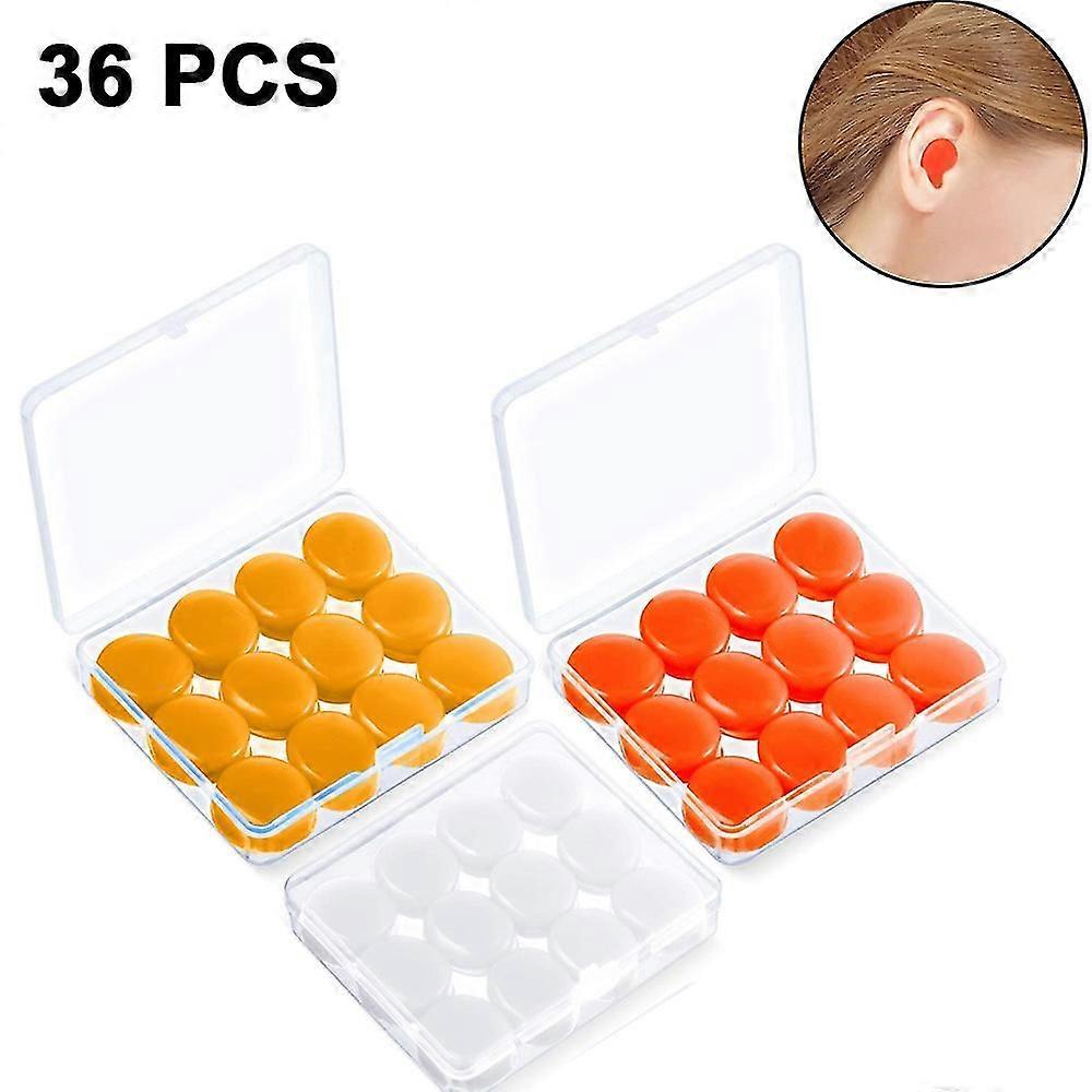 Ear Plugs for Sleeping Soft Reusable Moldable Silicone Earplugs Noise Cancelling Earplugs Sound Blocking Ear Plugs with Case for Swimming, Concert Air
