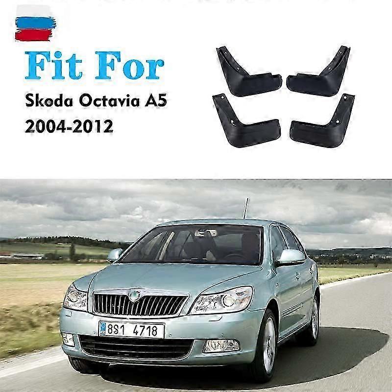 4pcs Front Rear Mudflaps Suitable for Skoda Octavia A5 A7 5E MUDGUARD FENDER MUD FLAP GUARD SPLASH MUDGUARDS CAR ACCESSORIES AUTO STYLINE