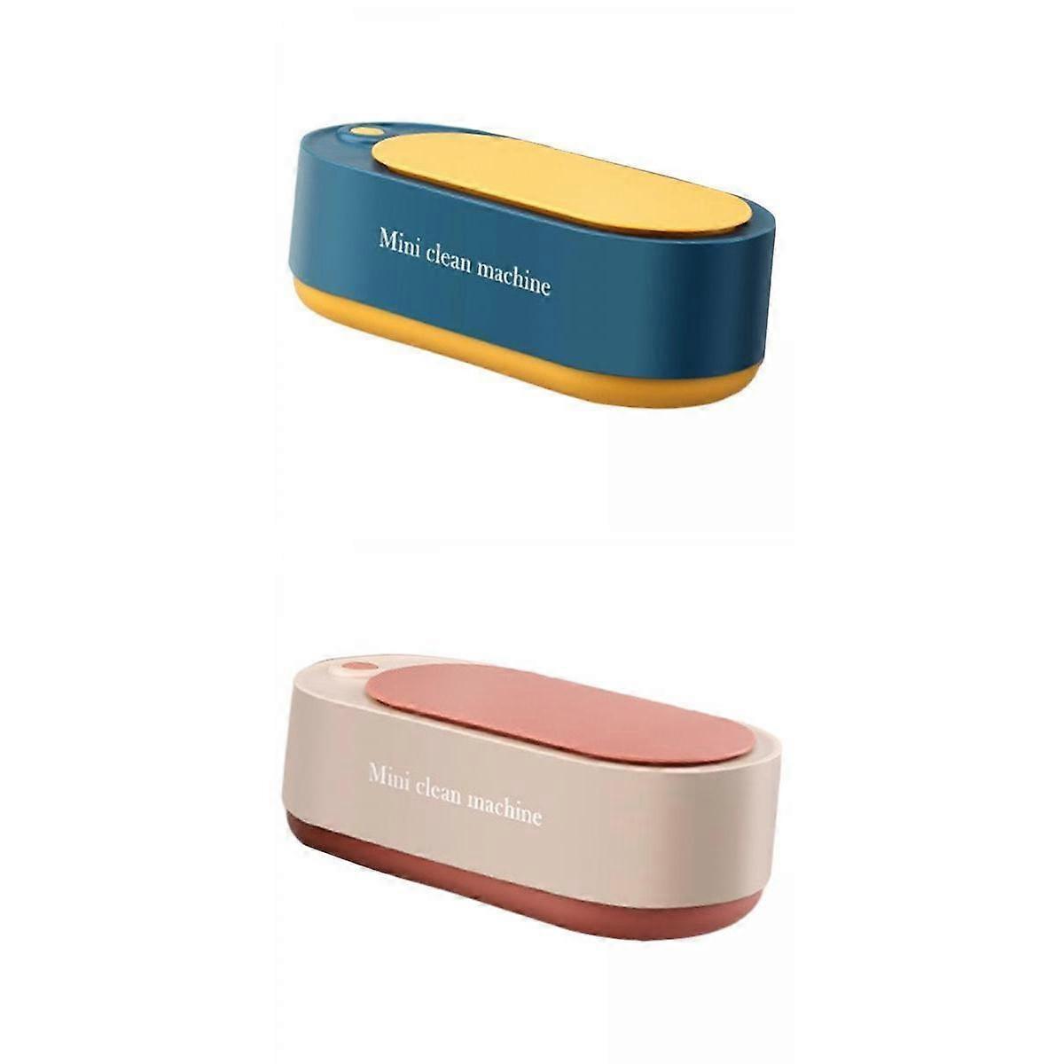 2pcs Professional Ultrasonic Cleaner Portable High Efficient Washing Glasses