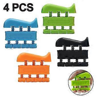 4 Stuks Vinger Strengthener Hand Trainer Veerbelaste Handgreep Vinger Trainer Tool voor Gitaar Praktijk Rotsklimmen Training en Physi