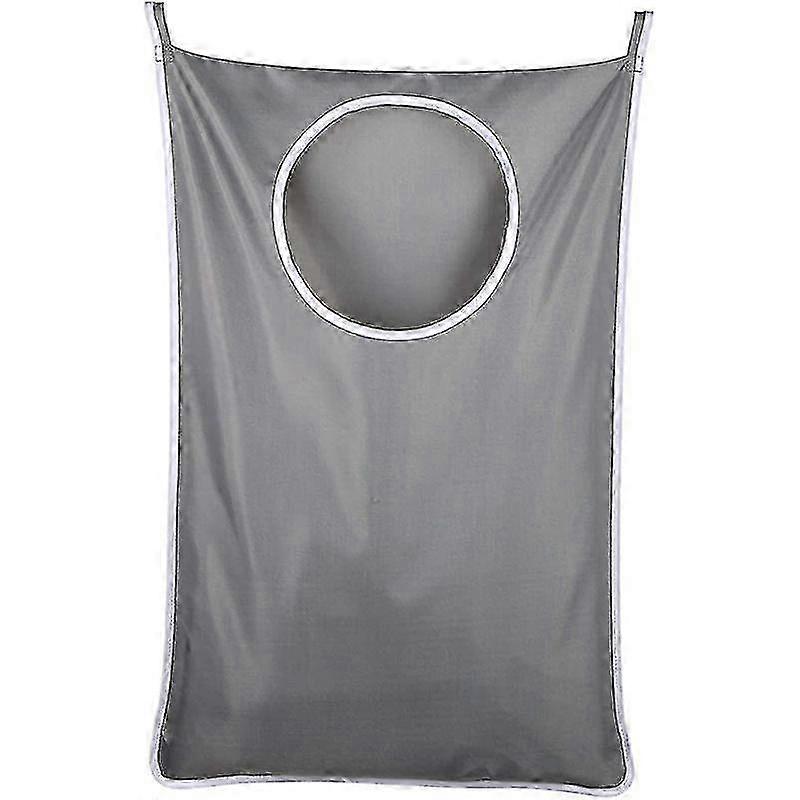 Large Hanging Laundry Hamper Bag, 50x77cm, Grey, for Bathroom, Dorm & Closet Storage