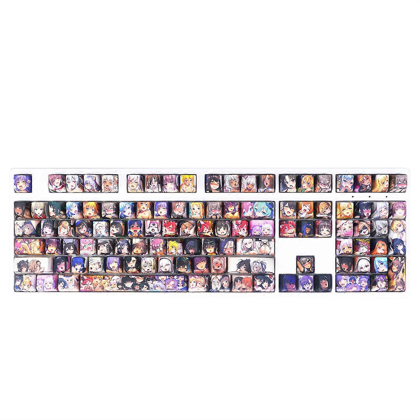108key Keycap Sublimations OEM Profile Japanese Anime Keycap For Mechanical Keyboards Keycap Replaces Colorful