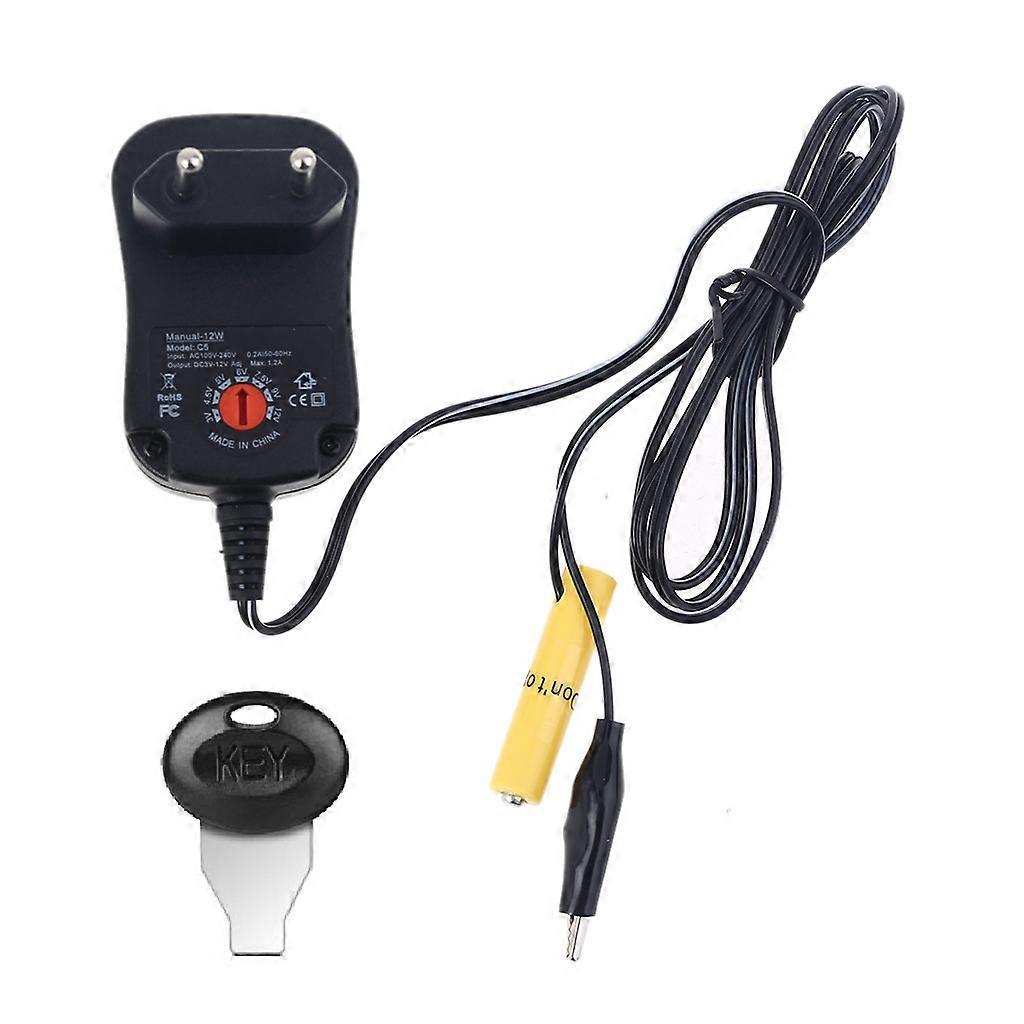 Adjustable Voltage for DC 3V 4.5V 6V 9V 12V AA or AAA Battery Eliminator EU Power Supply Adapter Replace 2 to 8pcs Batte