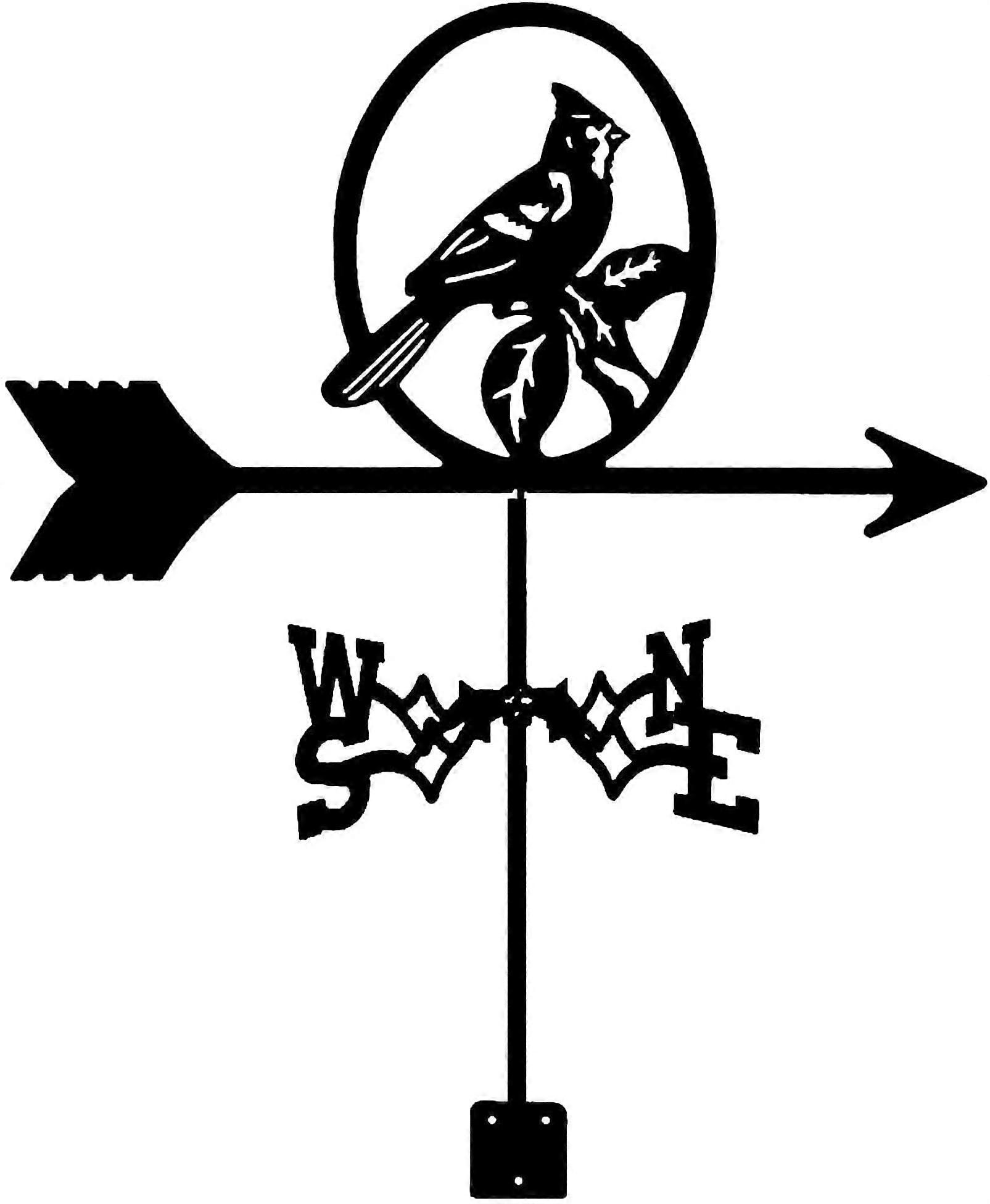 Weather Vane Stainless Steel Farm Scene Garden Stake Wind Direction Indicator Retro Woodpecker Design Durable Measuring Tool