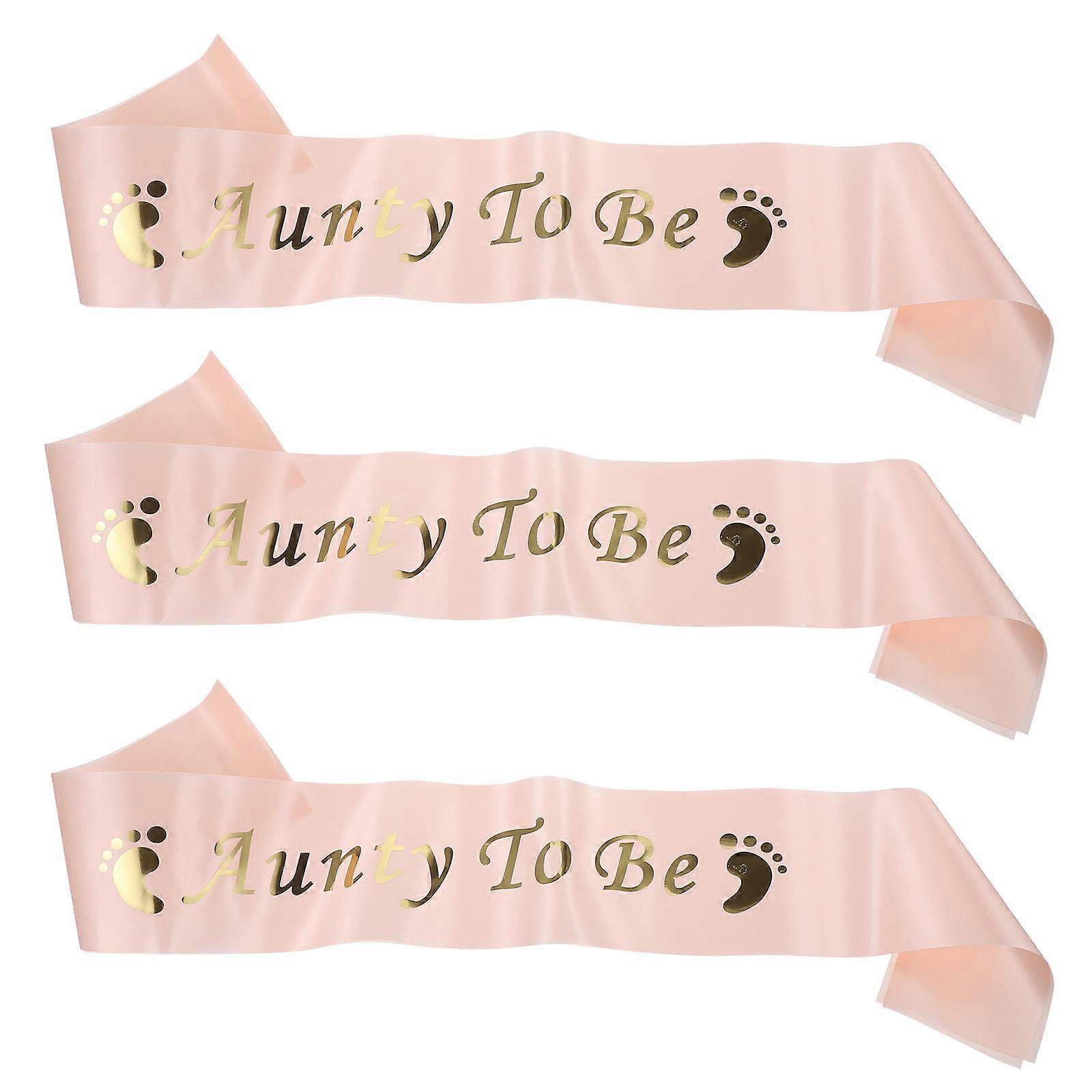3pcs Shower Party Sashes Satin Etiquette Belts with Printed Letters for Birthday Celebrations Stylish & Comfortable Design for Women