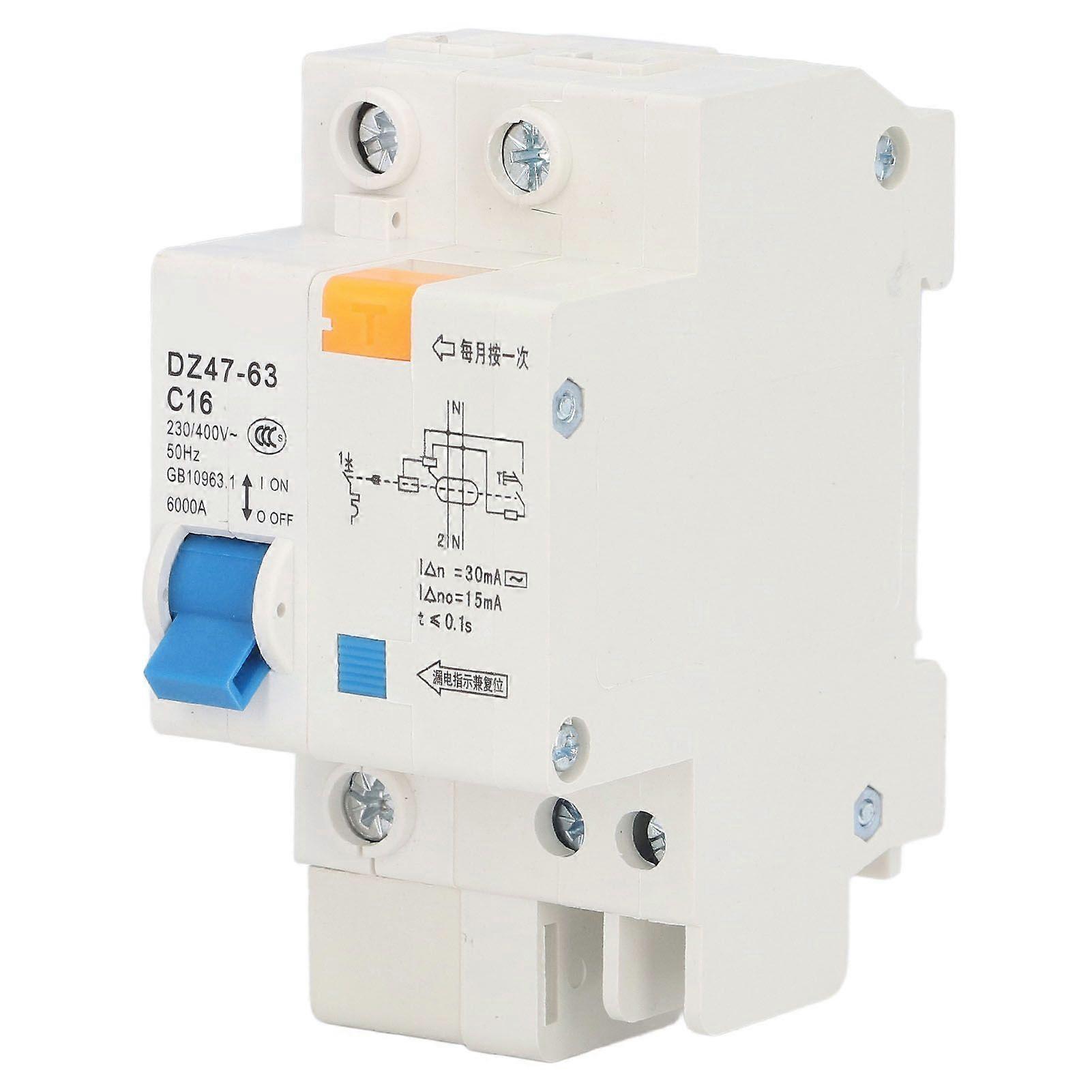 High quality  DZ47-63 C16 1P+N 16A Ground Fault Circuit Breaker Small Leakage