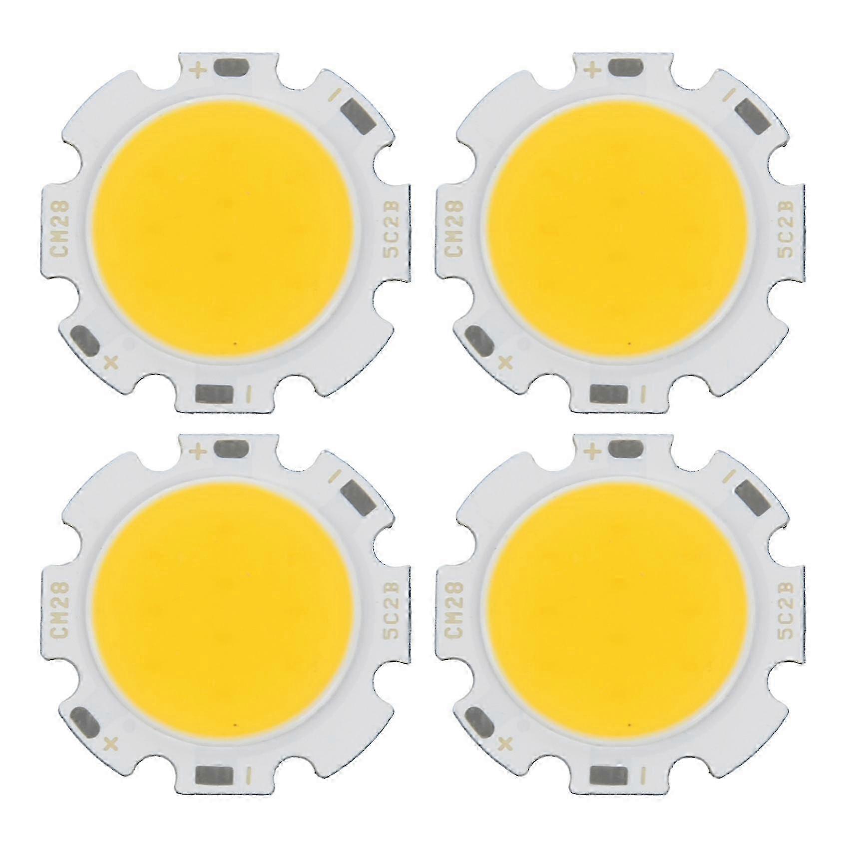 4x 5W Runde COB LED Lampen Super Hell Warmweiß DC15-17V