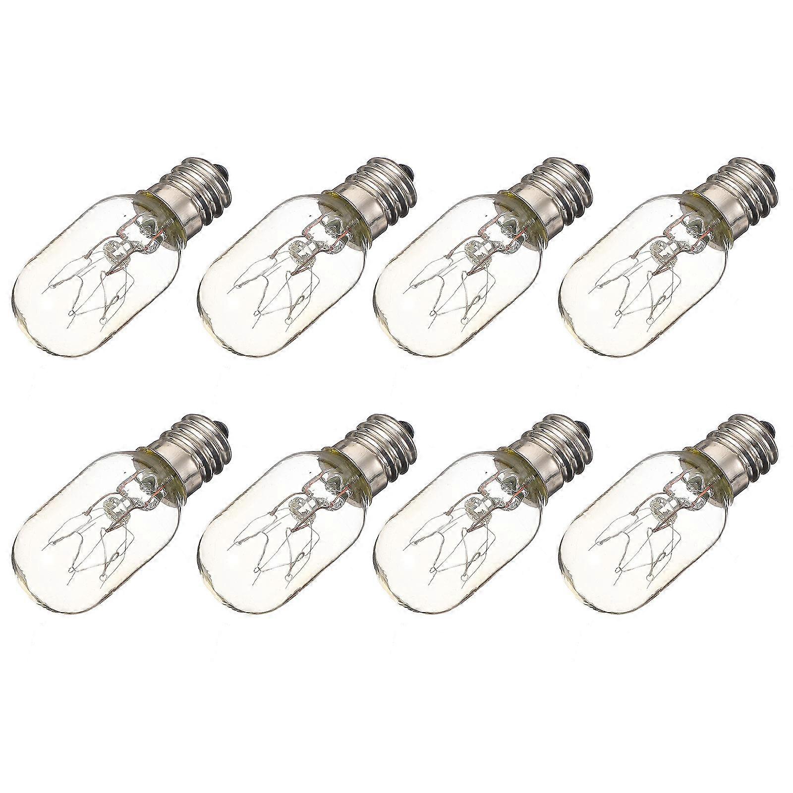 8PCS E12 Incandescent Light Bulb Replacement for Refrigerator