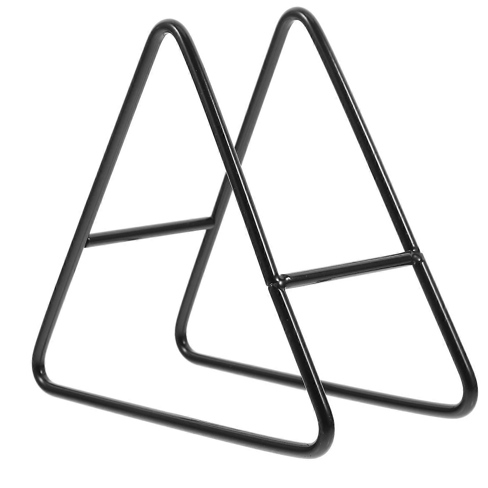 Cup Mat Storage Creative Cup Mat Storage Rack Coaster Holder for Home Use Iron Material Triangular Shape Space Saving 1Pcs