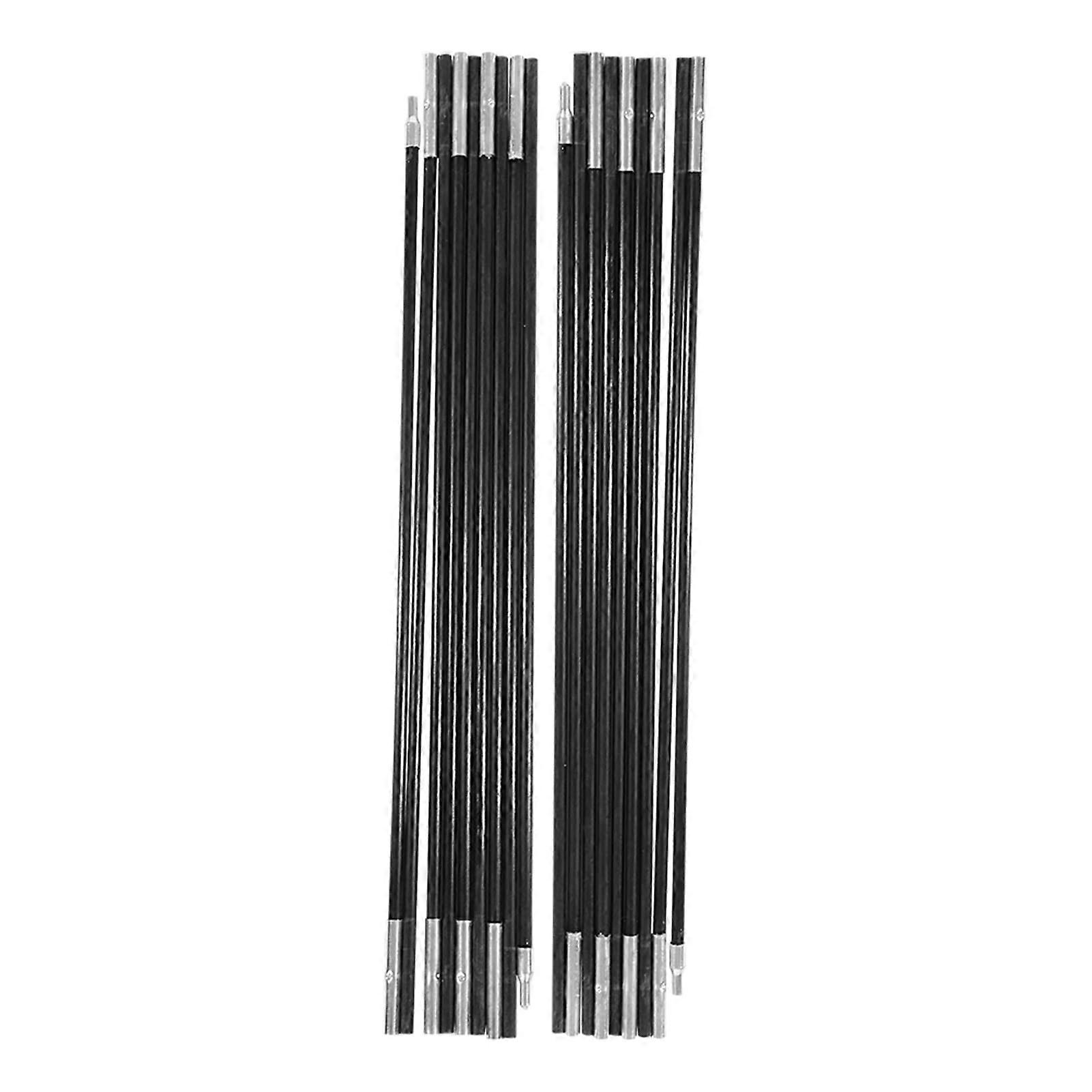 Fibreglass Tent Pole, 4.9 m, Replacement Tent Poles, 9 Sections, Camping Tent Pole Set