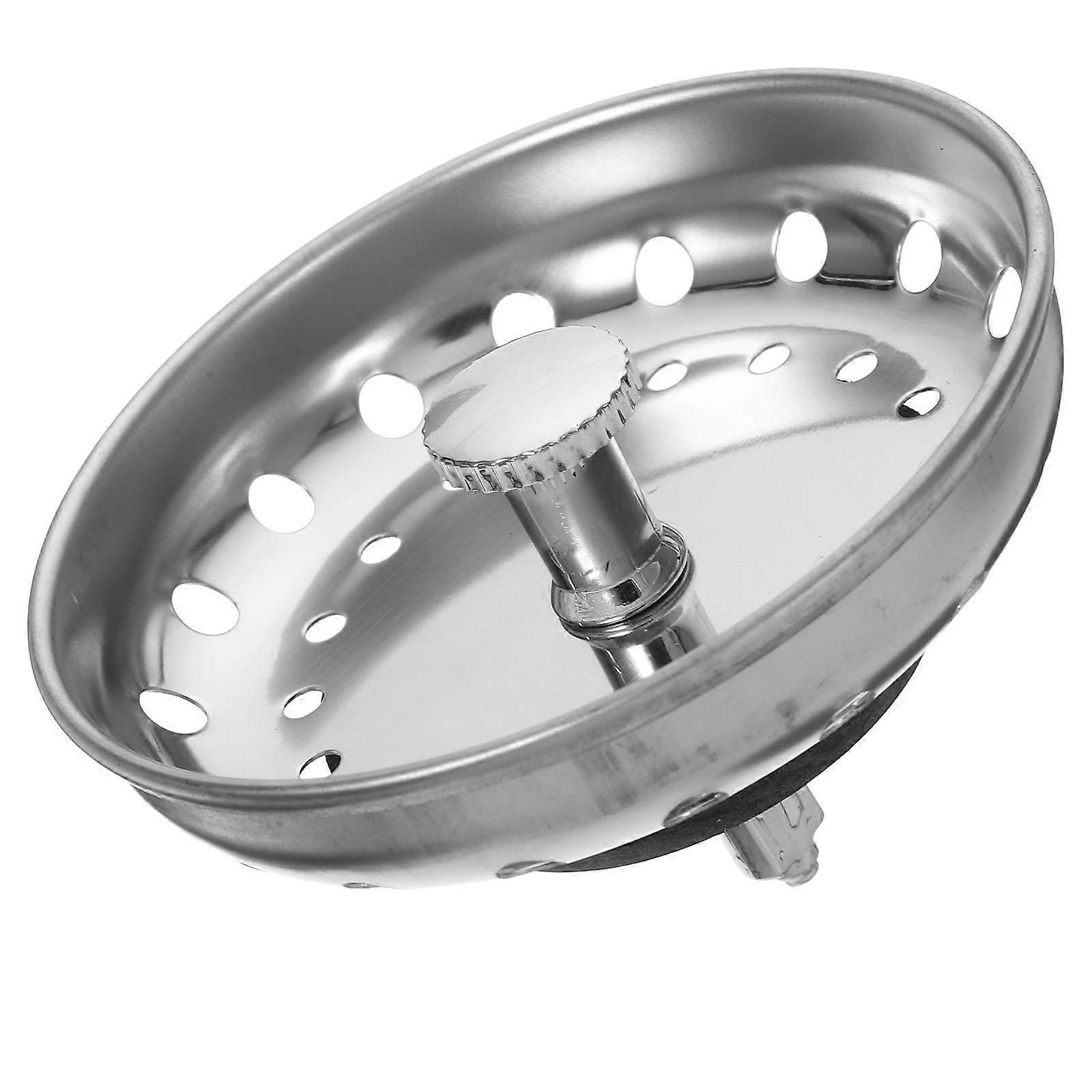 Stainless Sink Strainer Cover Garbage Stopper Kitchen Use Silver 4.8*7.8cm 1Pack