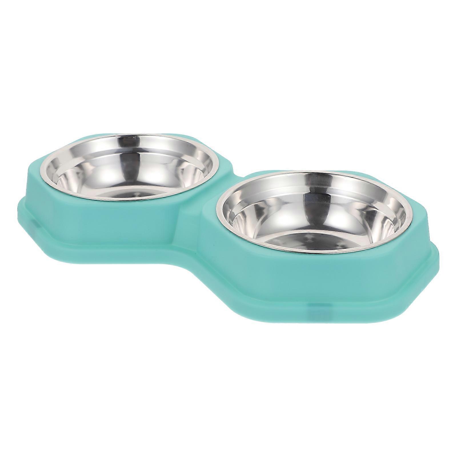 Pet Slow Food Bowl Prevent Double Bowls For Small Cats And Dogs Feeding Time 1Pack