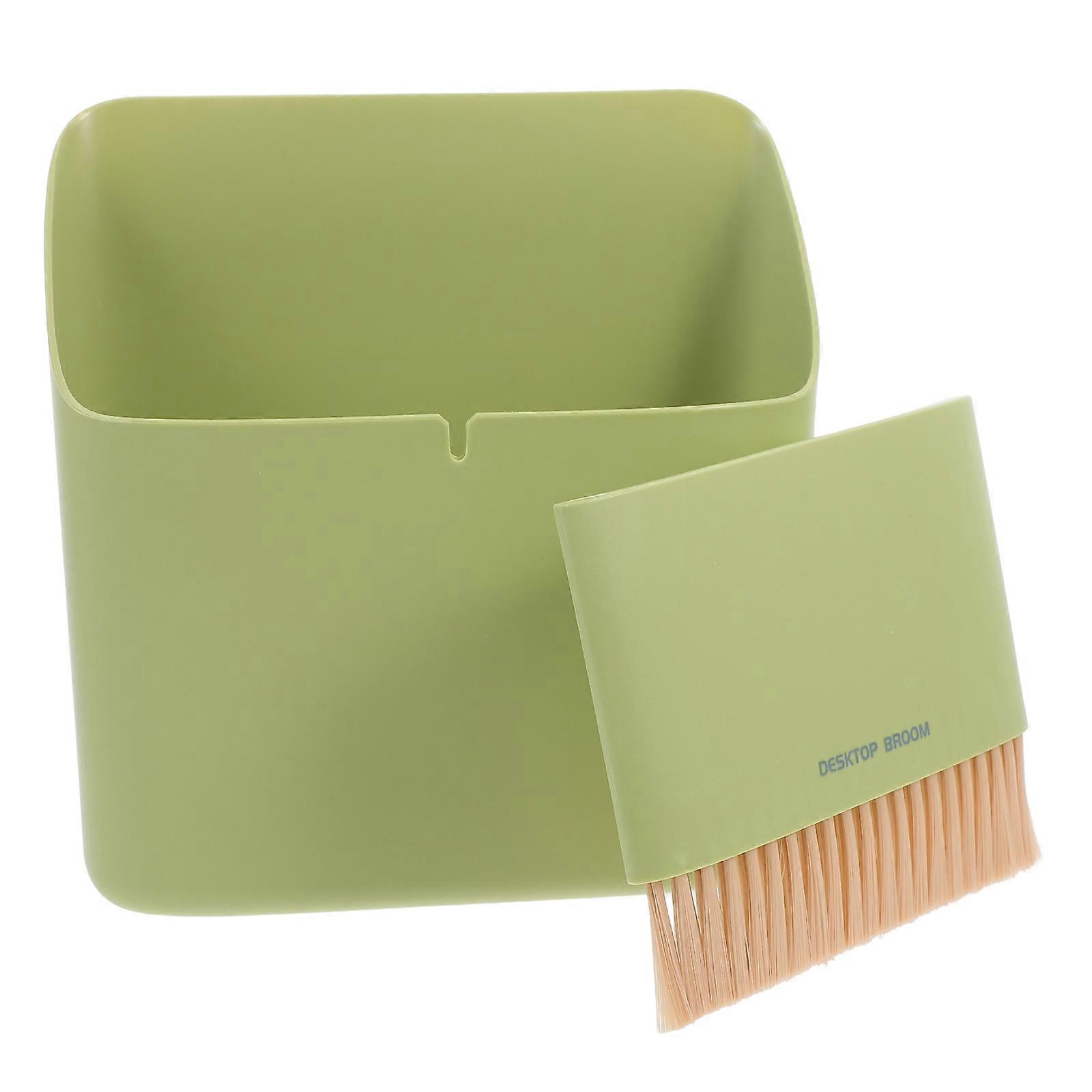 Multi Function Mini Dustpan Small Hand Broom And Dustpan Tabletop Cleaning Tool Green 17 00X16 50X7 50Cm Hard To Reach Spaces Cleaning 1Set