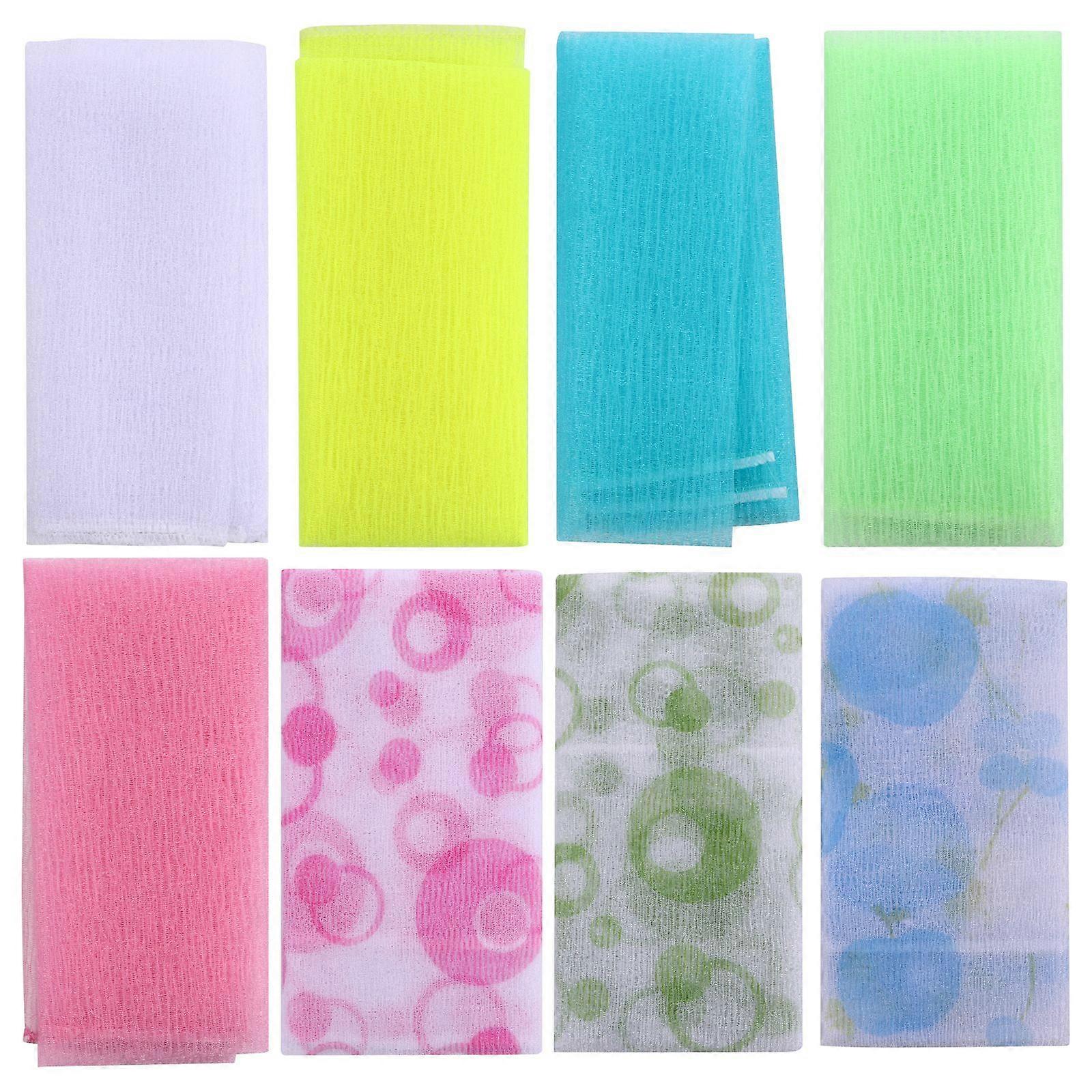 Bath Scrubber for Body Deep Cleaning Assorted Color 90x30cm 8Pack