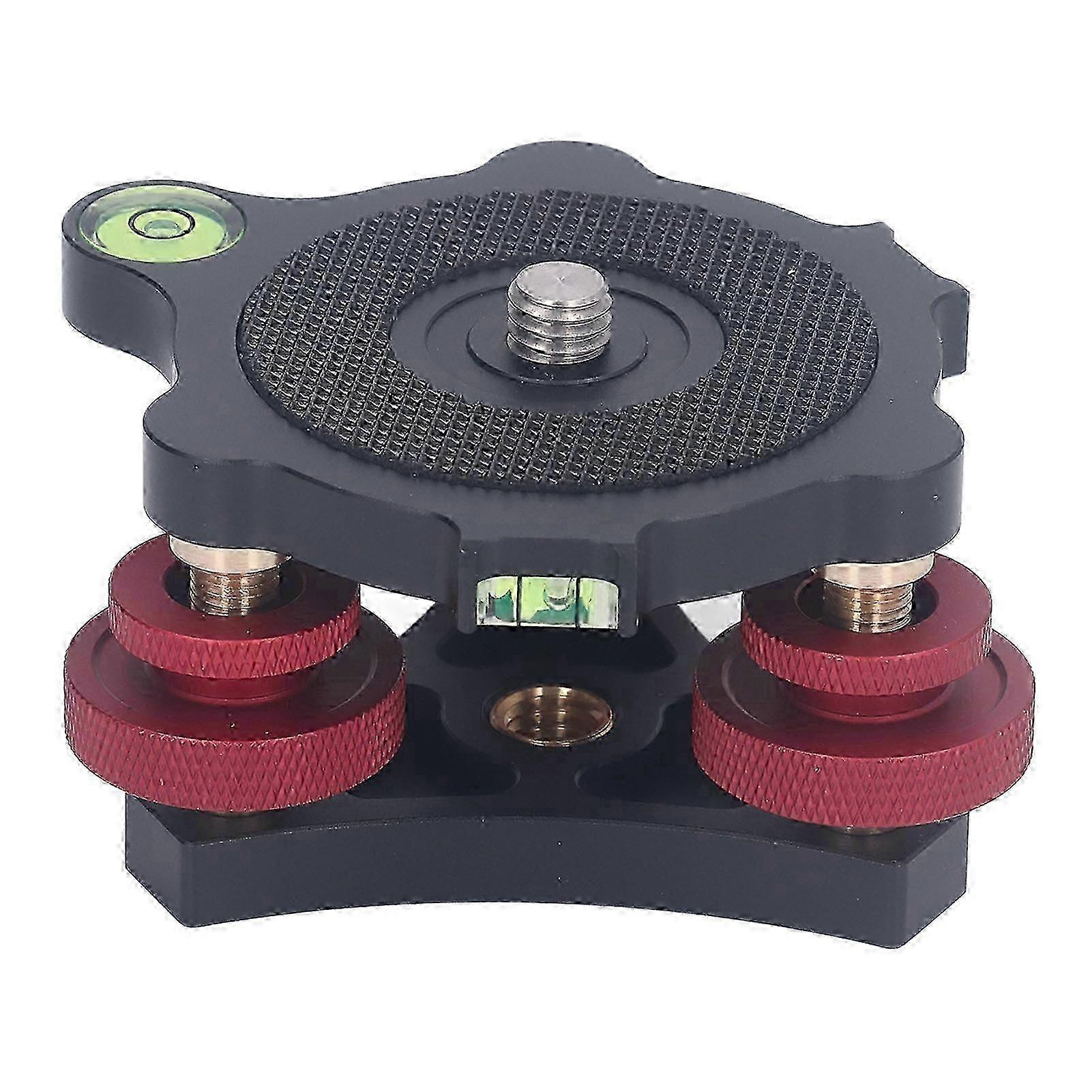 Aluminum Alloy Triple Wheel Tripod Head Leveler with Adjustable Base