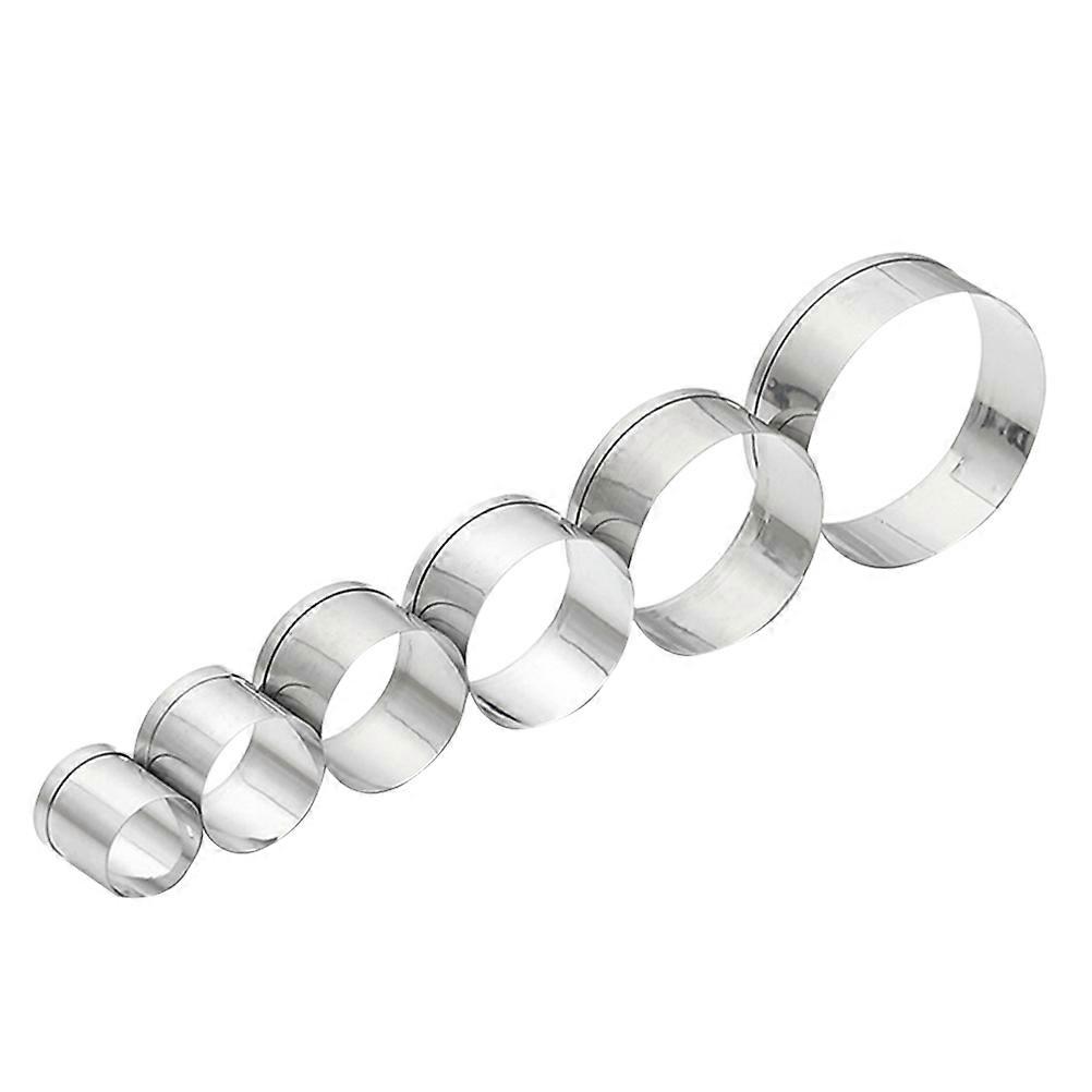 Pastry Tools Anti-Rust Shape Retention Metal Mould For Professional Cake Shop 6Pcs